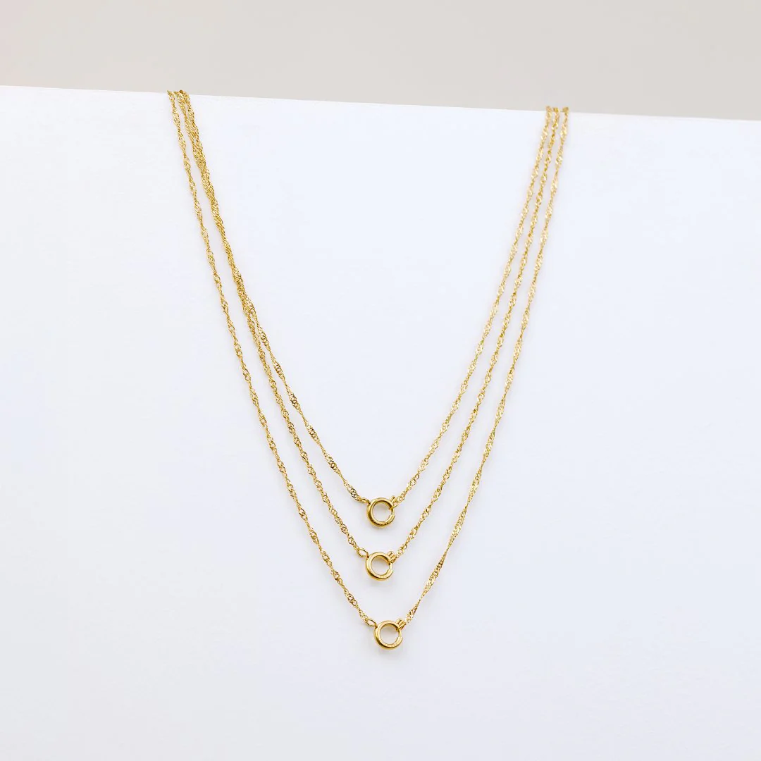 Singapore Chain Charm Necklace Silver - Image 5