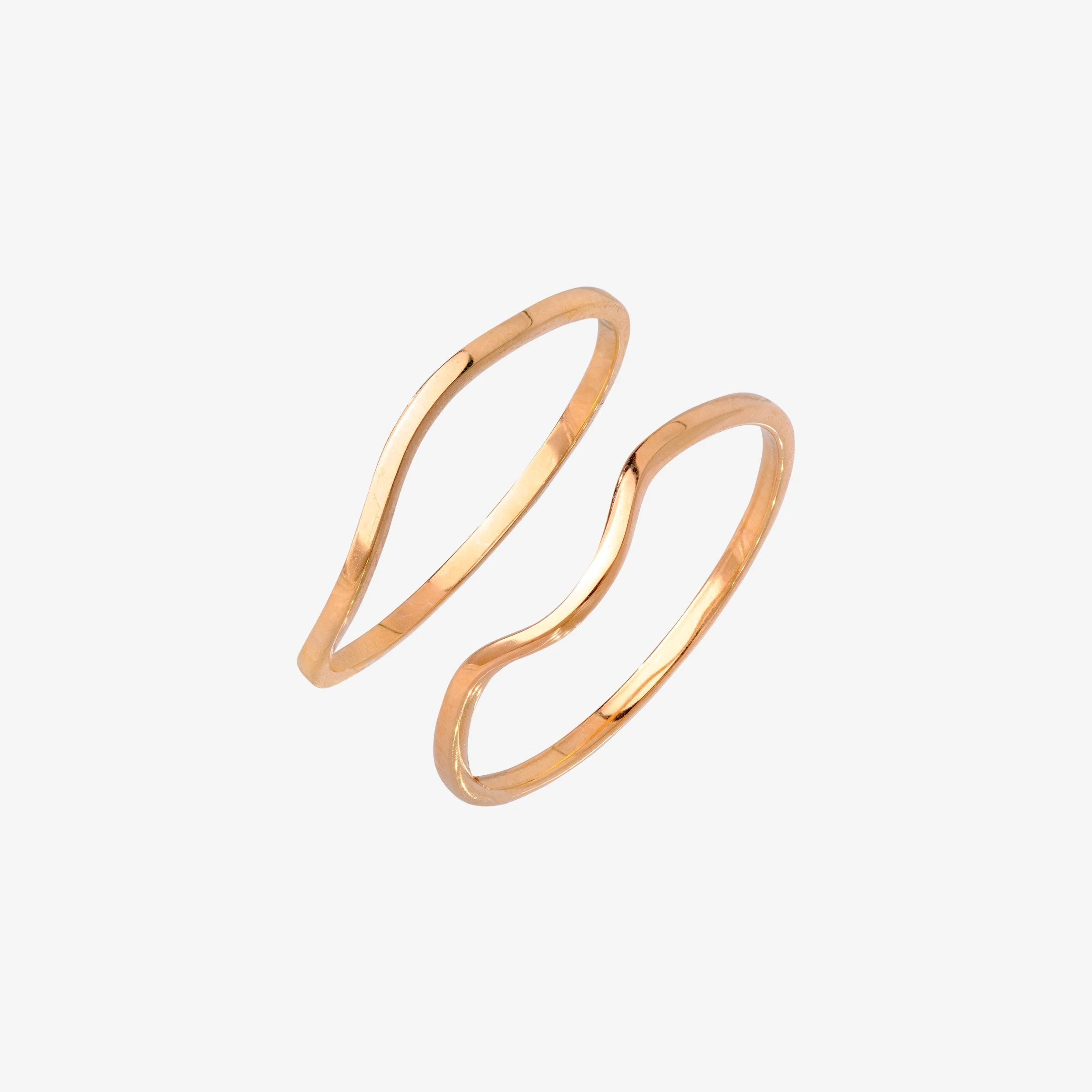 Skinny Dip Ring Duo rose gold