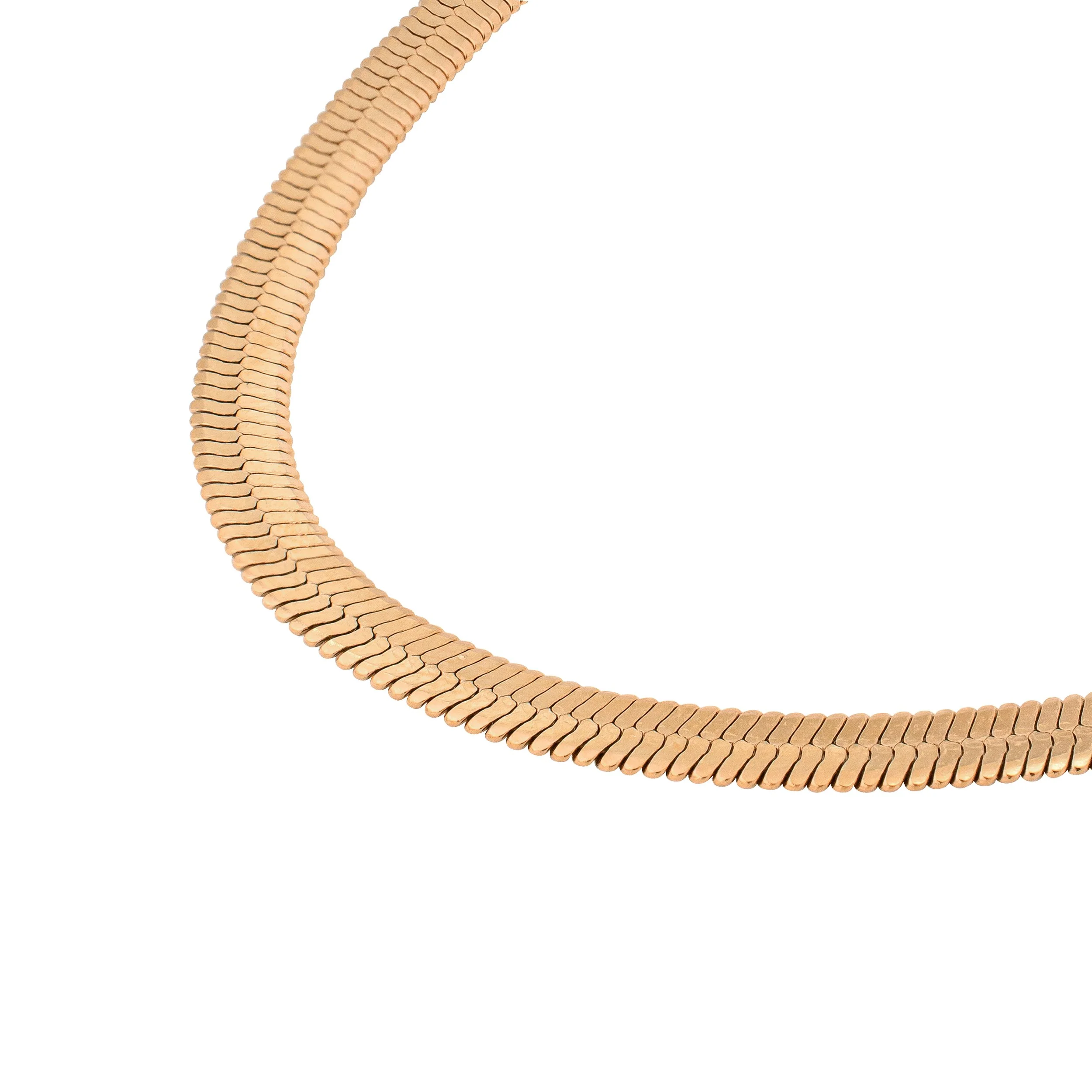 Slim Herringbone Bracelet Rose Gold - Image 3