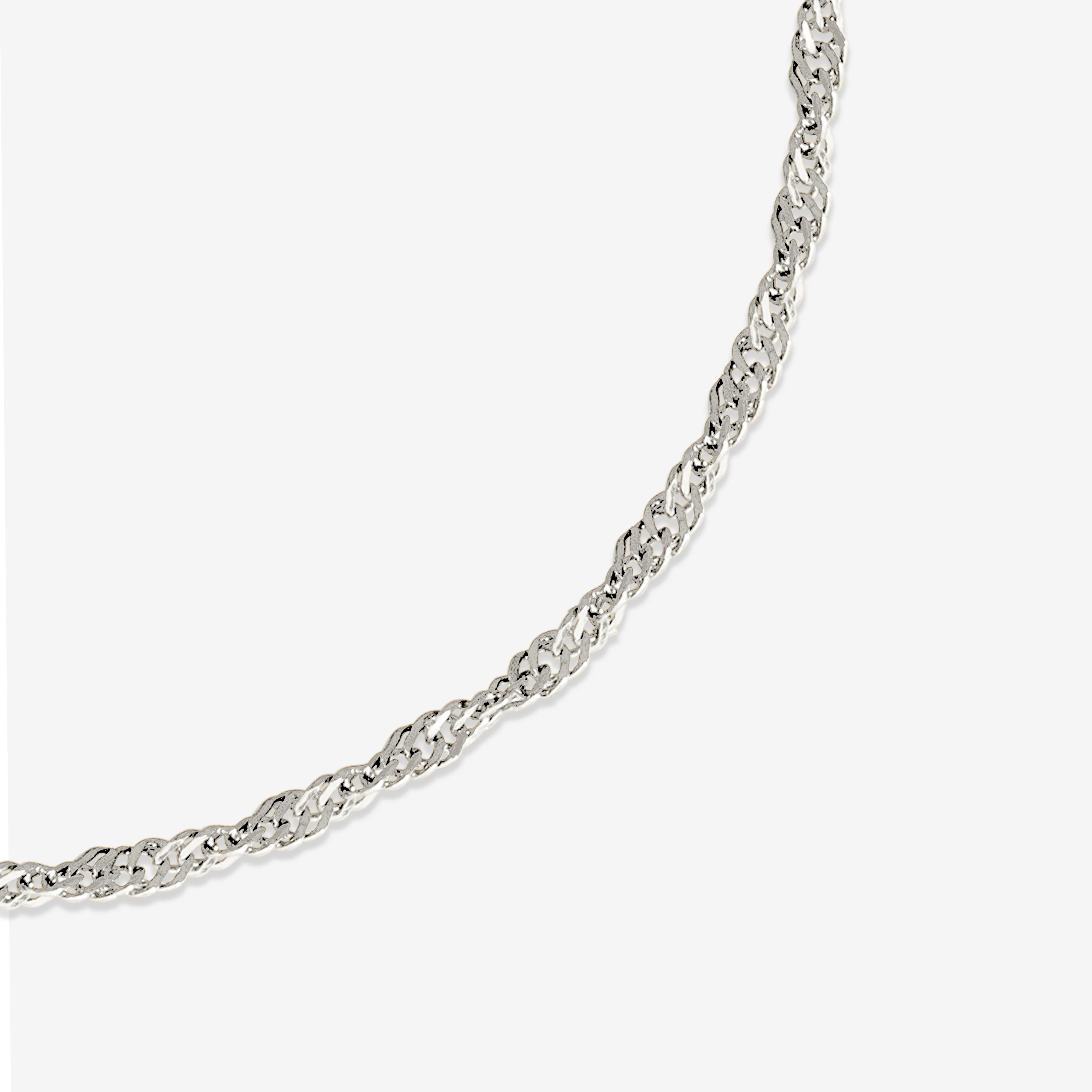 Slim Singapore Anklet Silver - Image 3