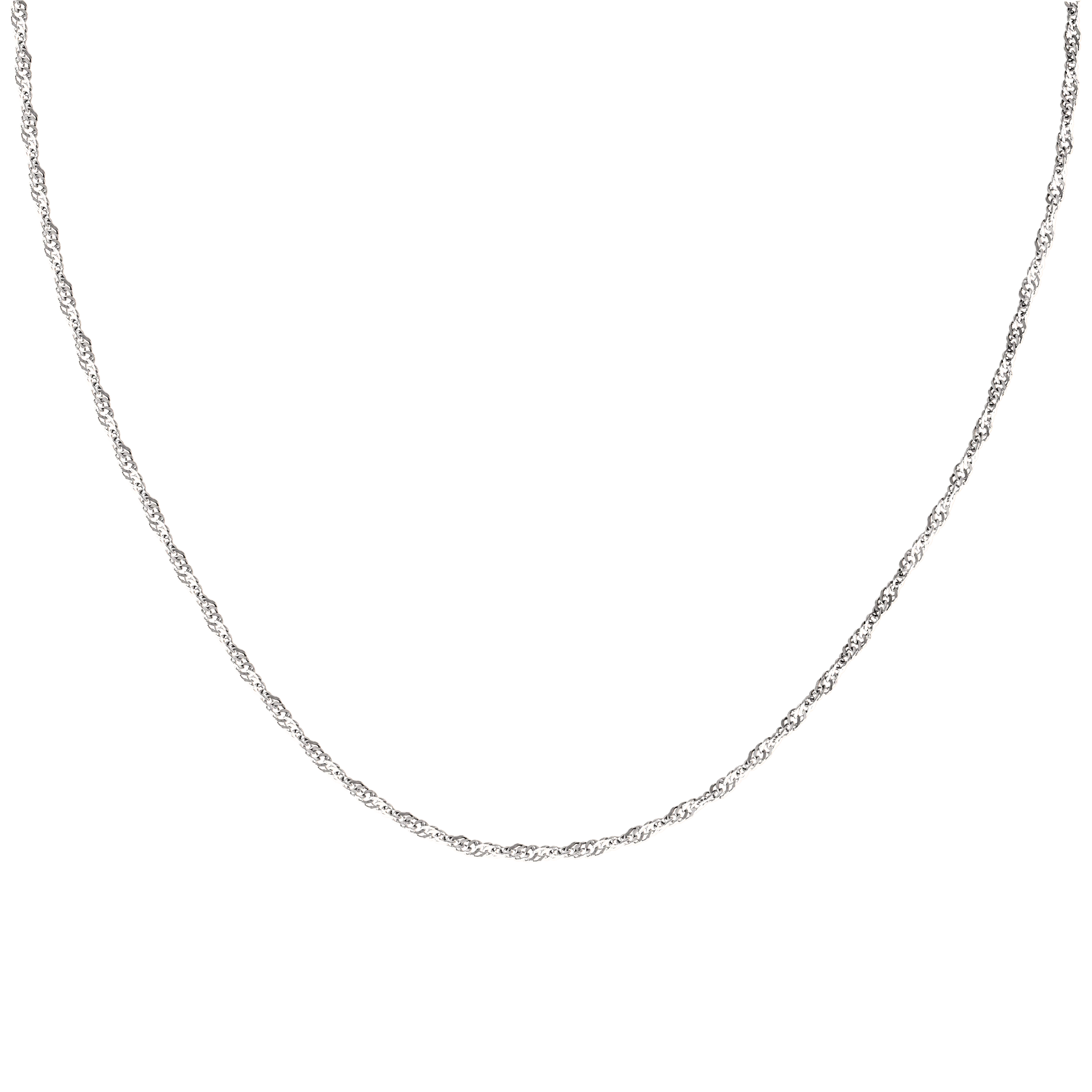 Slim Singapore Necklace Silver