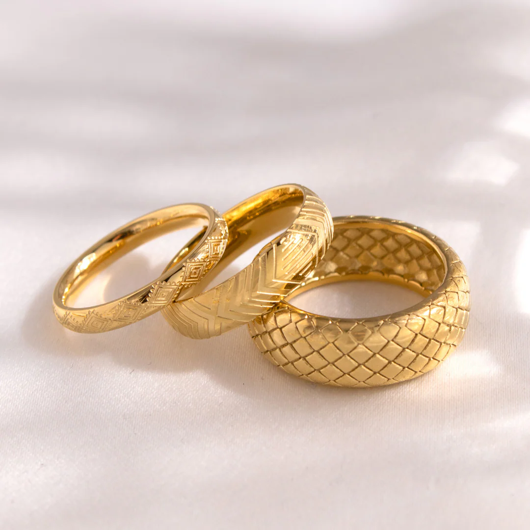 Snake Skin Ring Rose Gold - Image 3