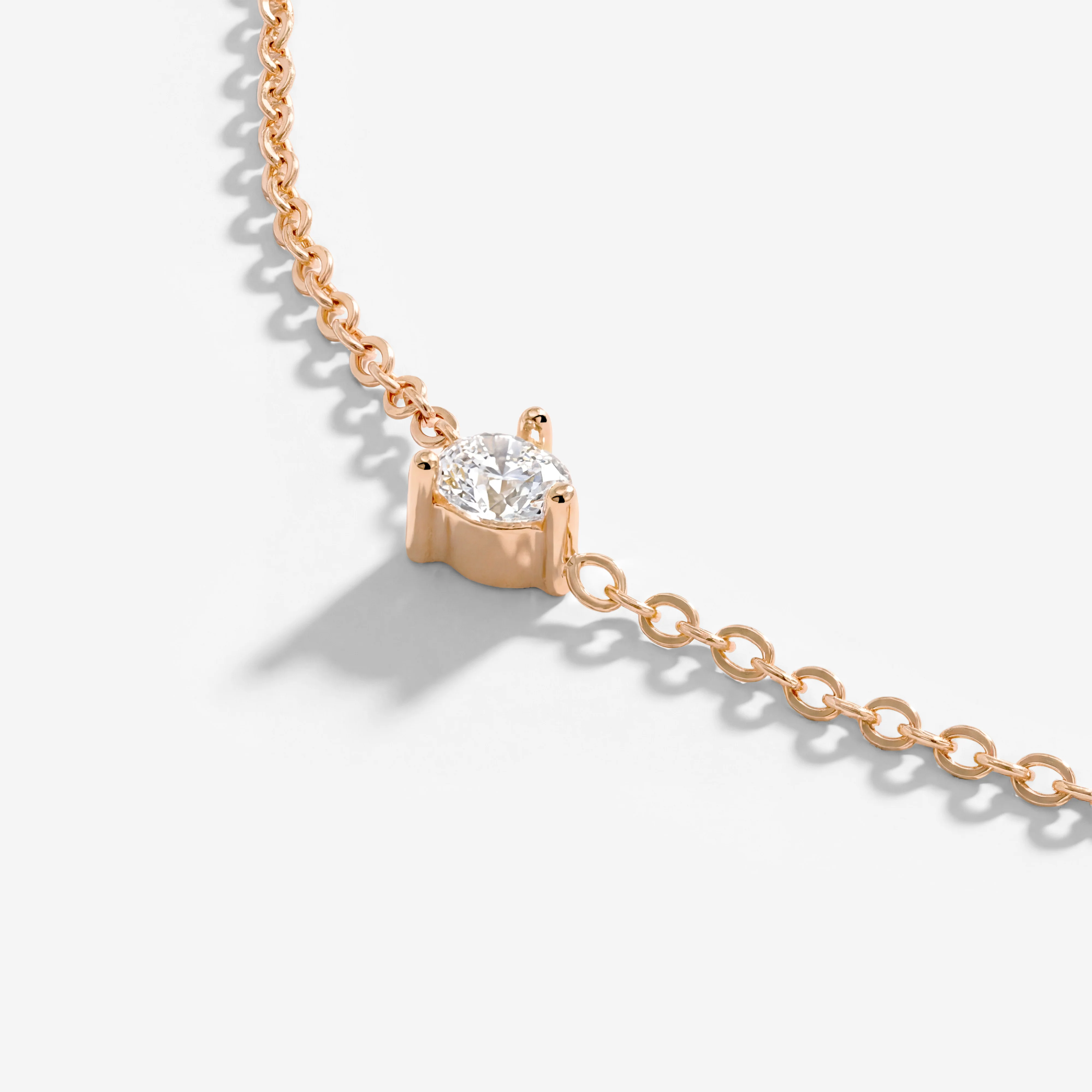 Solitaire Stone Bracelet Rose Gold - Image 3