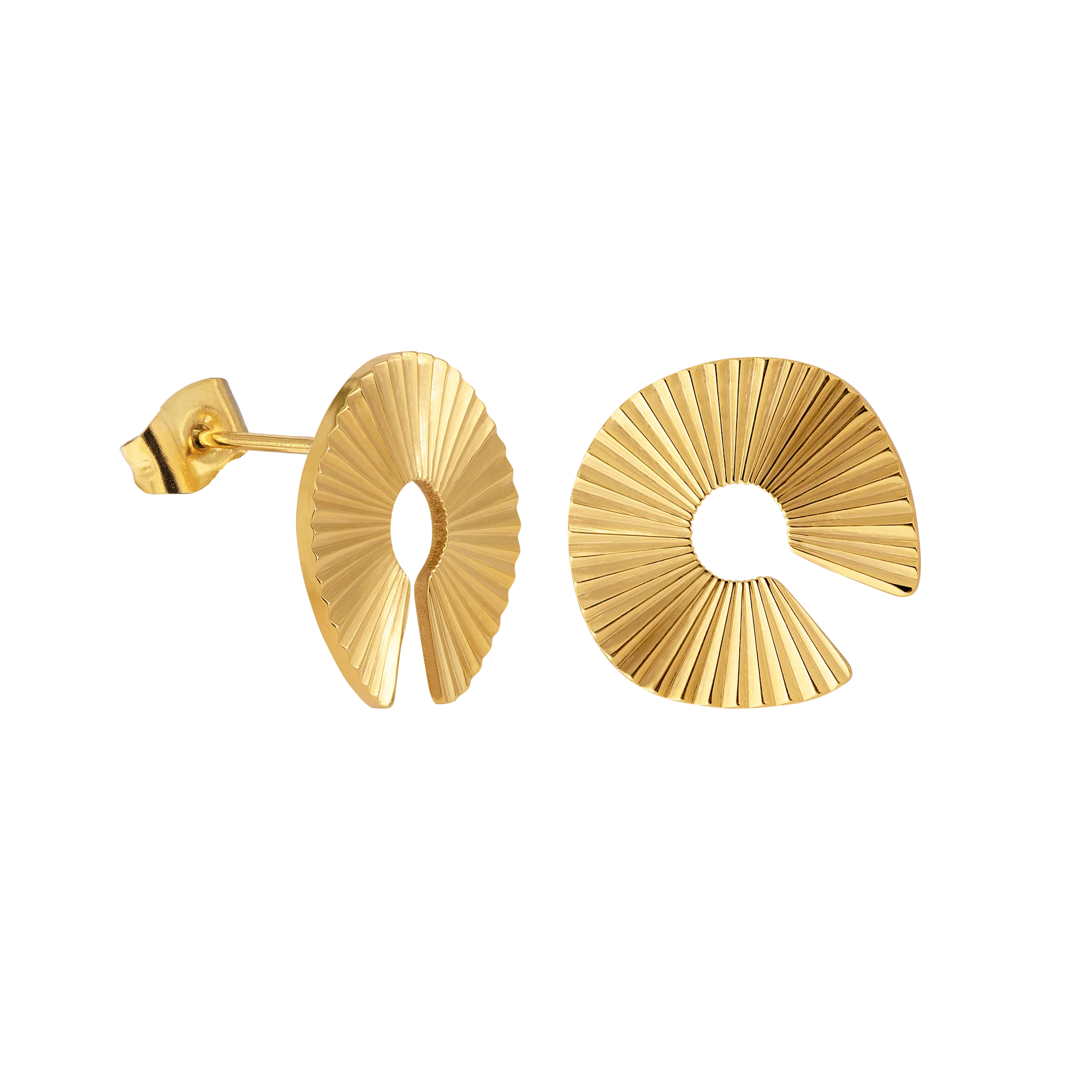 Sparkling Donut Studs Gold