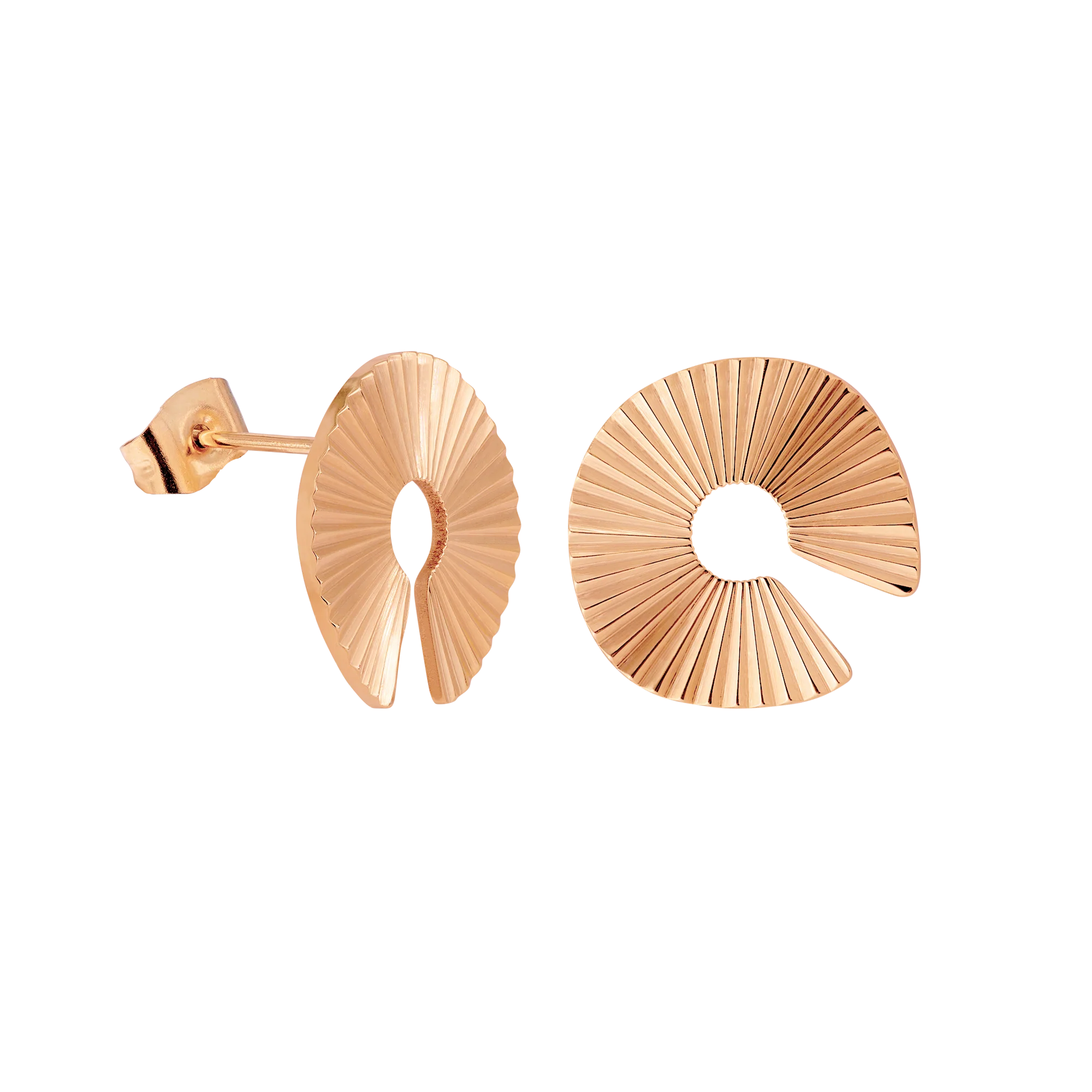 Sparkling Donut Studs Rose Gold