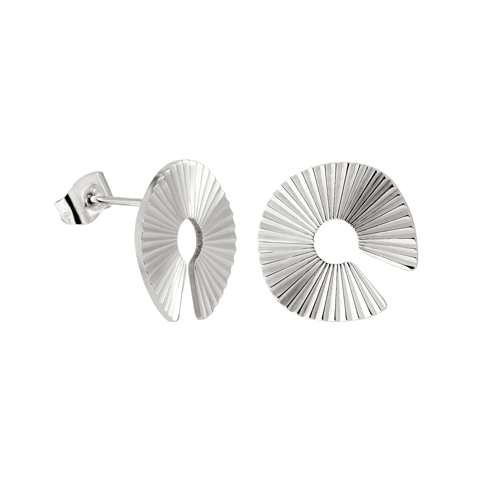 Sparkling Donut Studs Silver