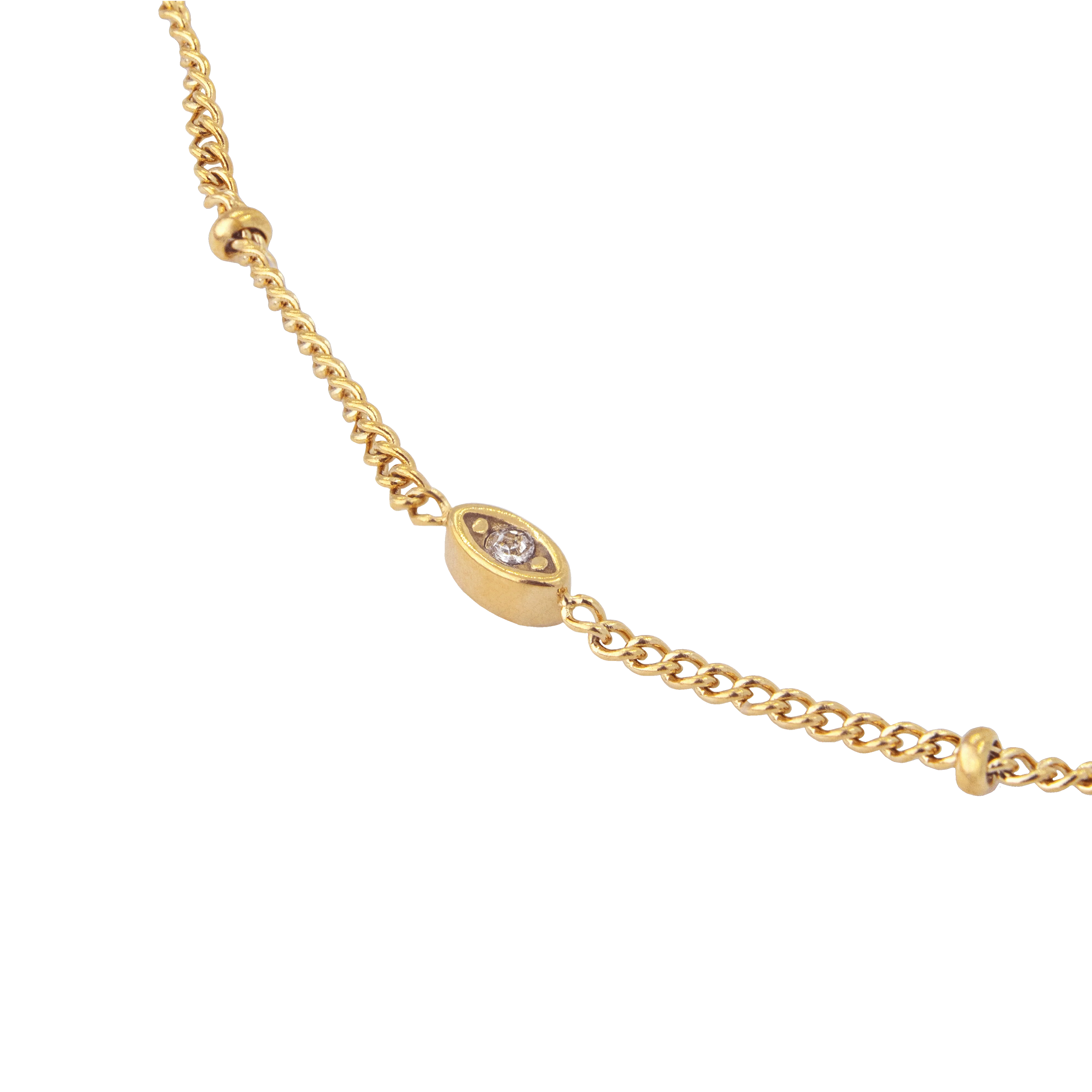 Sparkling Eyes Anklet Gold - Image 4