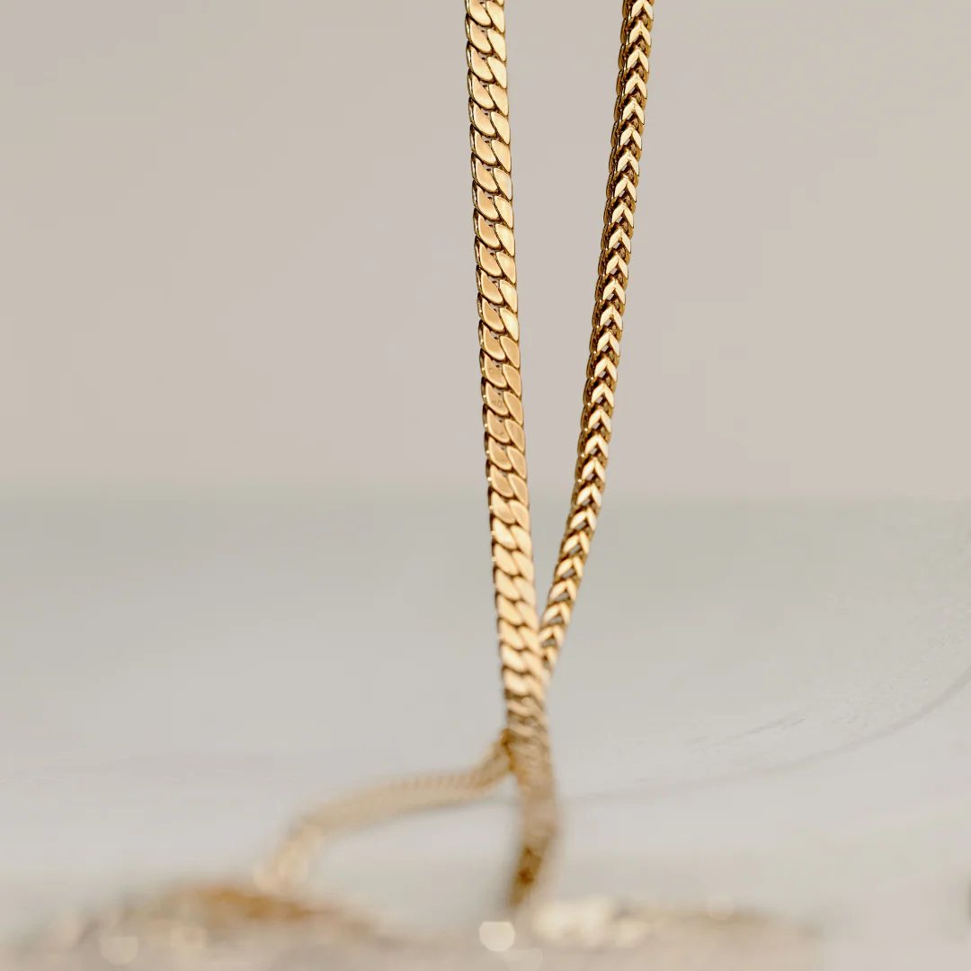 Spiga Chain Necklace Rose Gold - Image 5