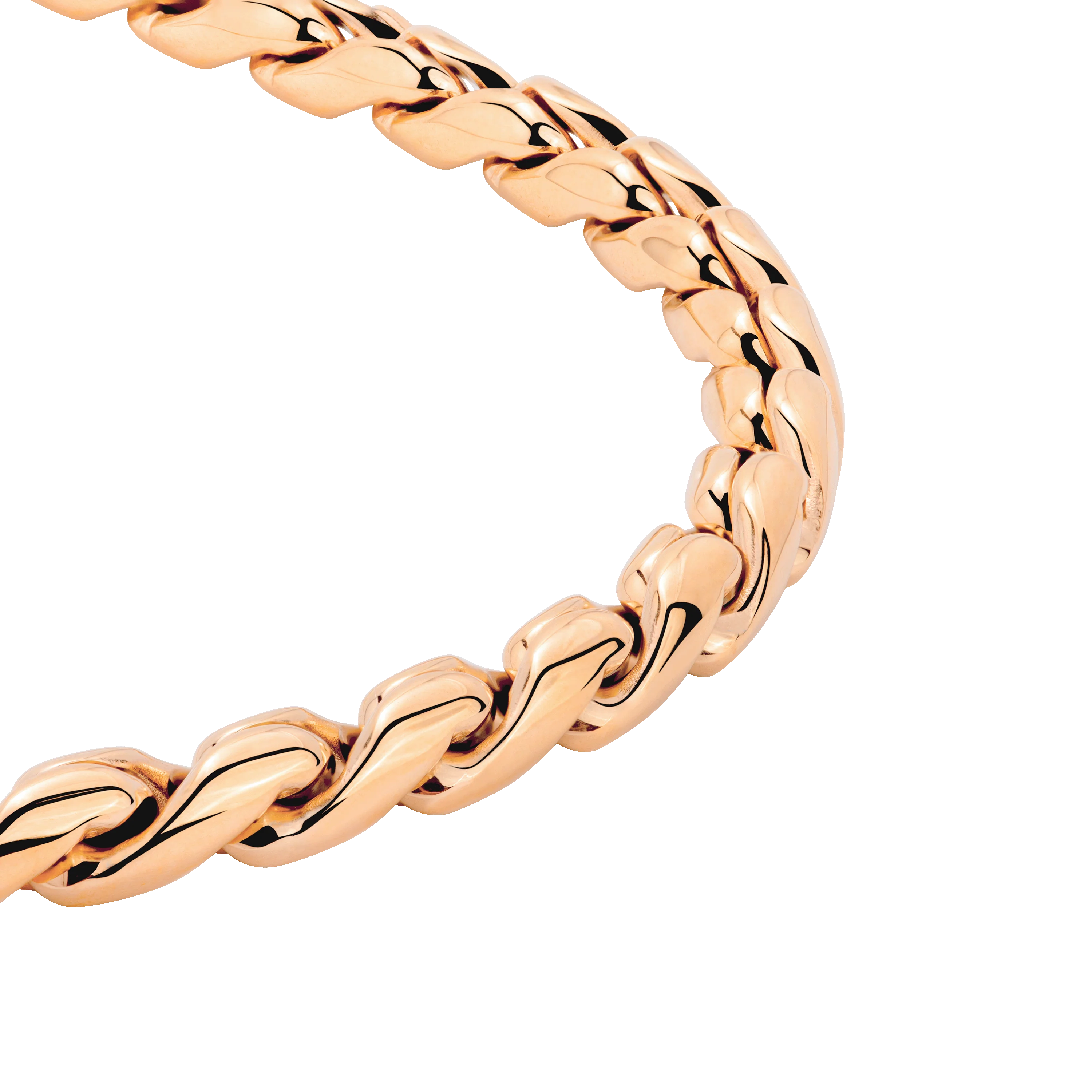 Spiral Links Necklace Rose Gold - Image 4