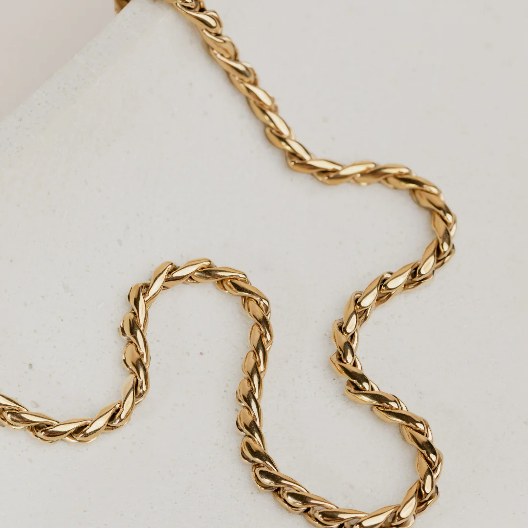 Spiral Links Necklace Rose Gold - Image 5