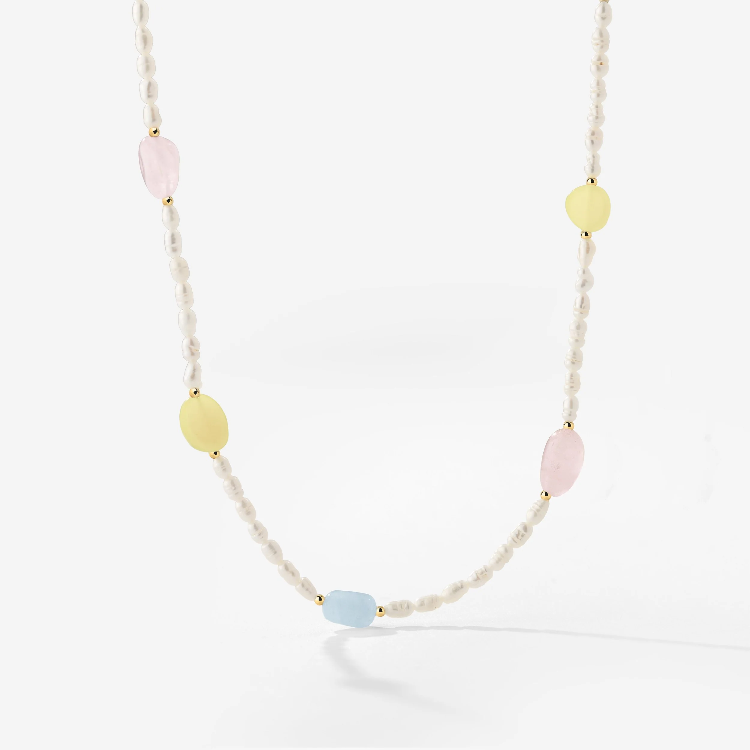 Spring Pastels Necklace Gold