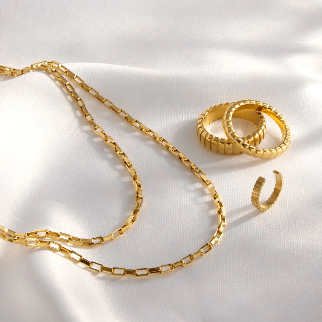 Square Y Box Chain Gold - Image 4