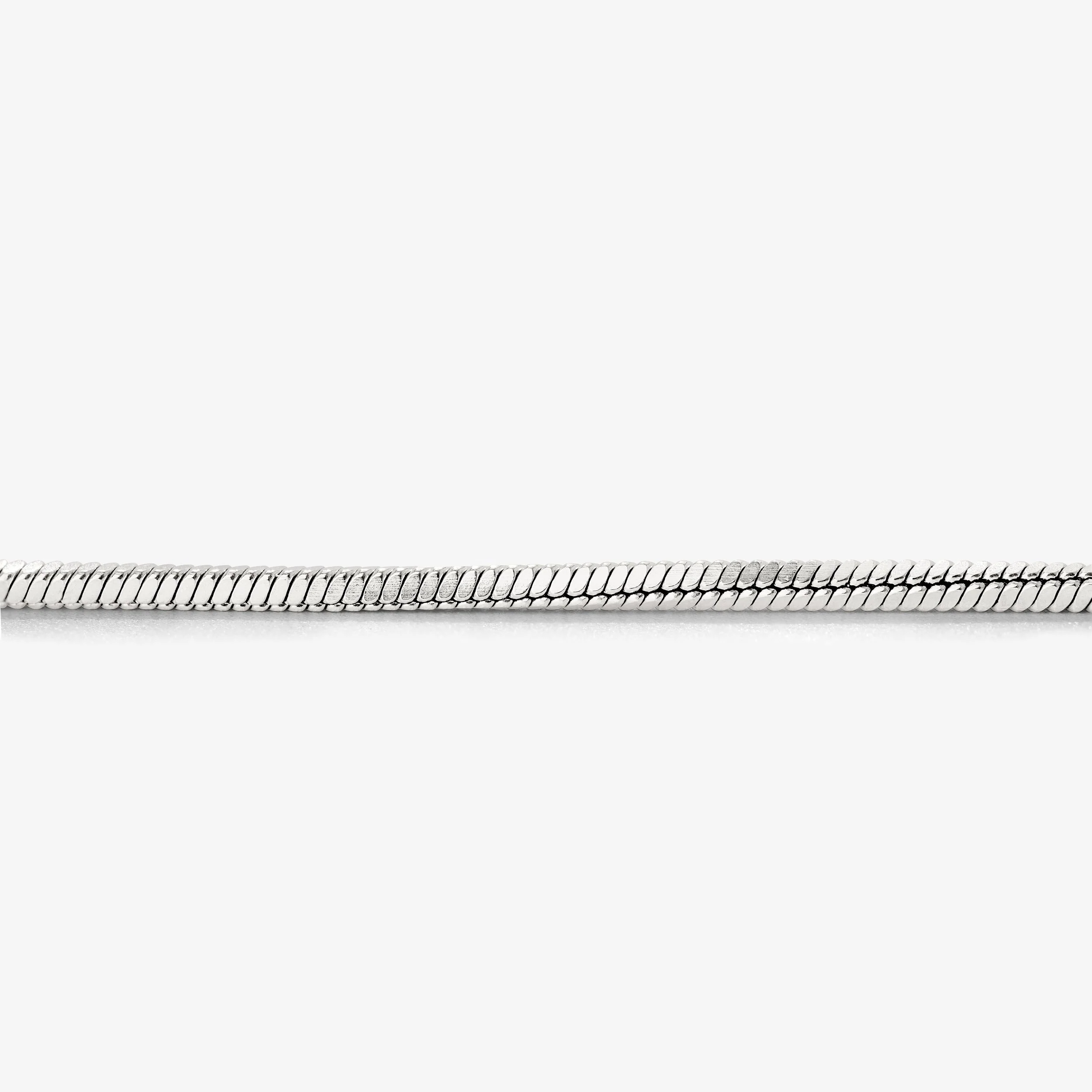 Squared Snake Chain Bracelet Silver - Image 3
