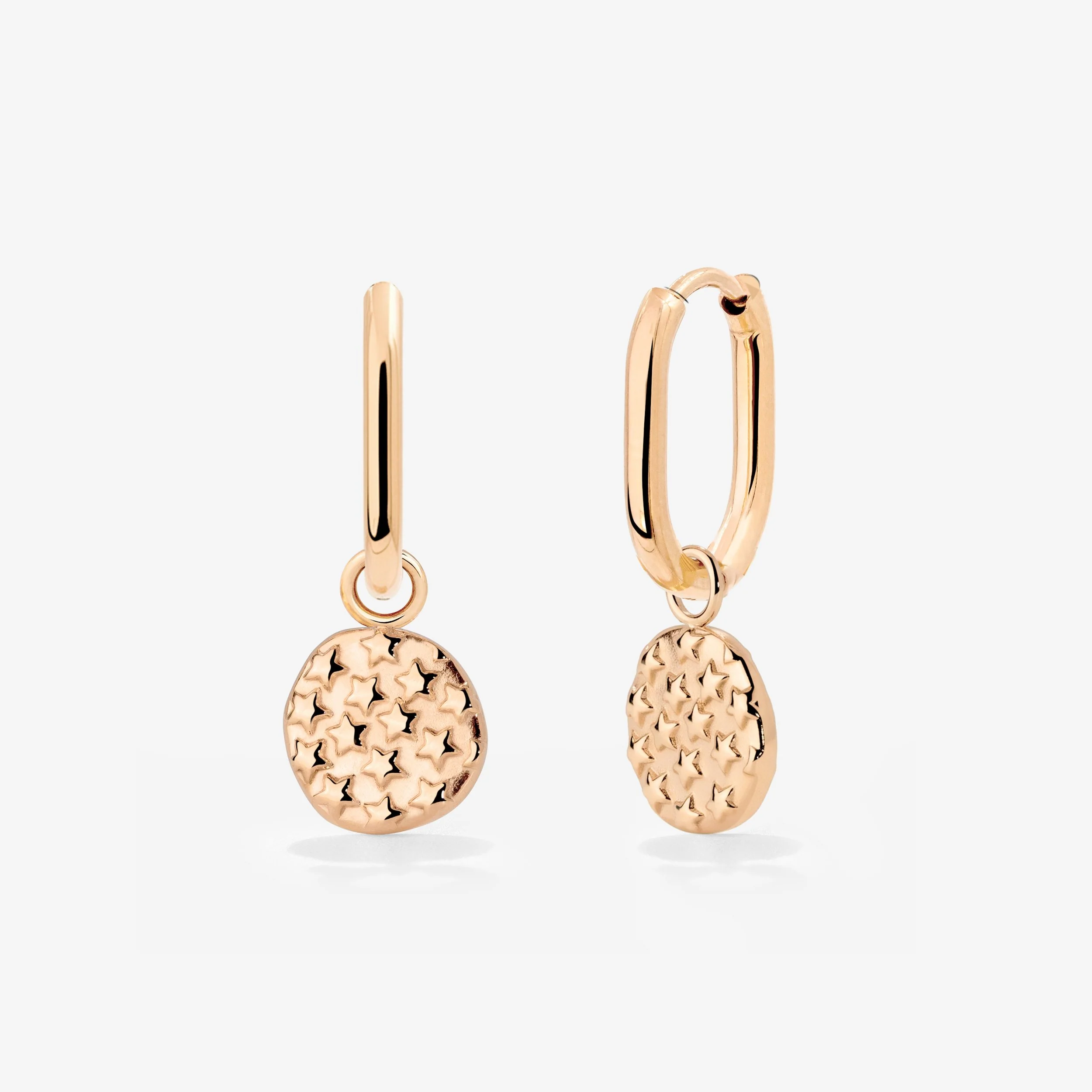 Starry Skies Oval Hoop Set Baby Rose Gold