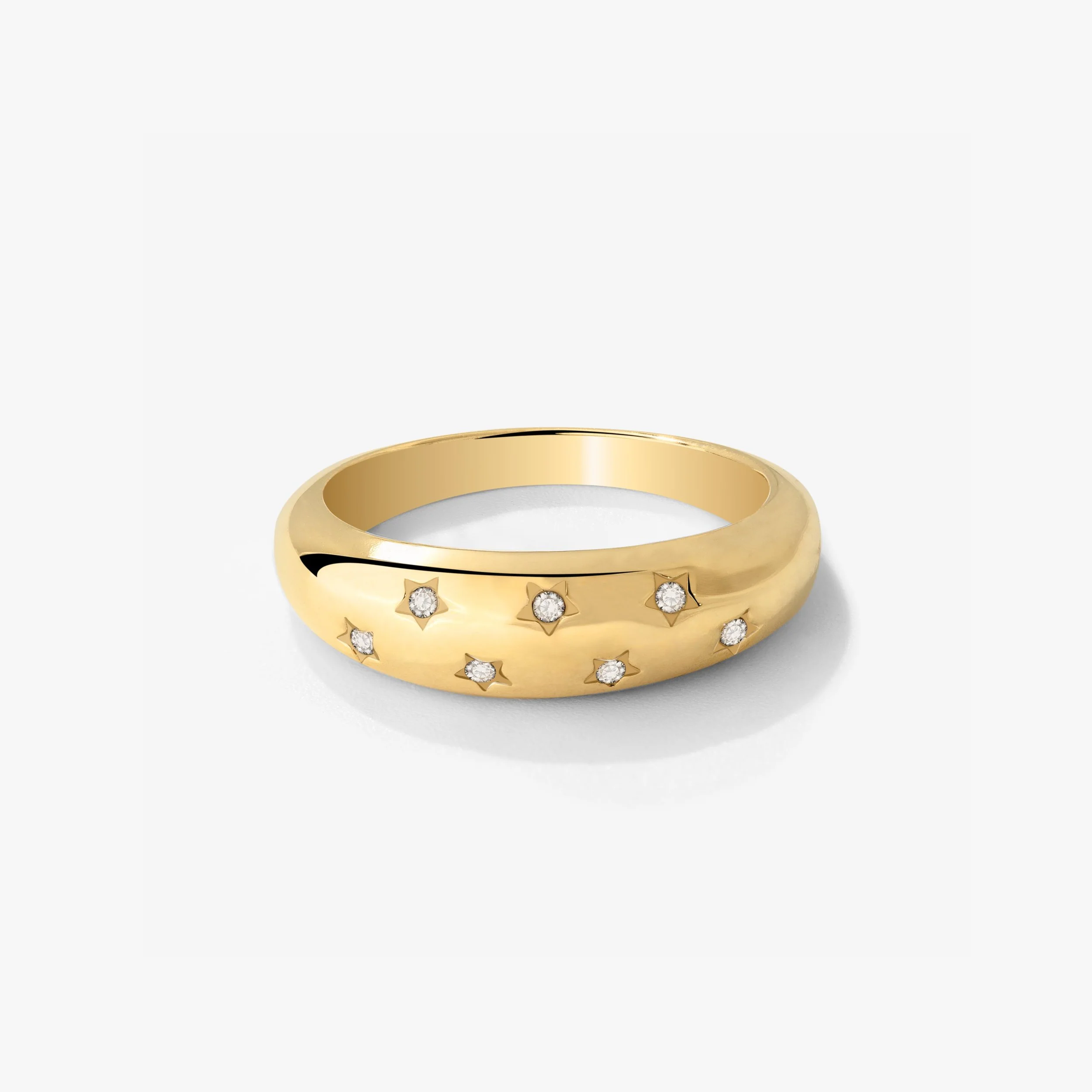 Starstruck Ring Stud Earrings Gold