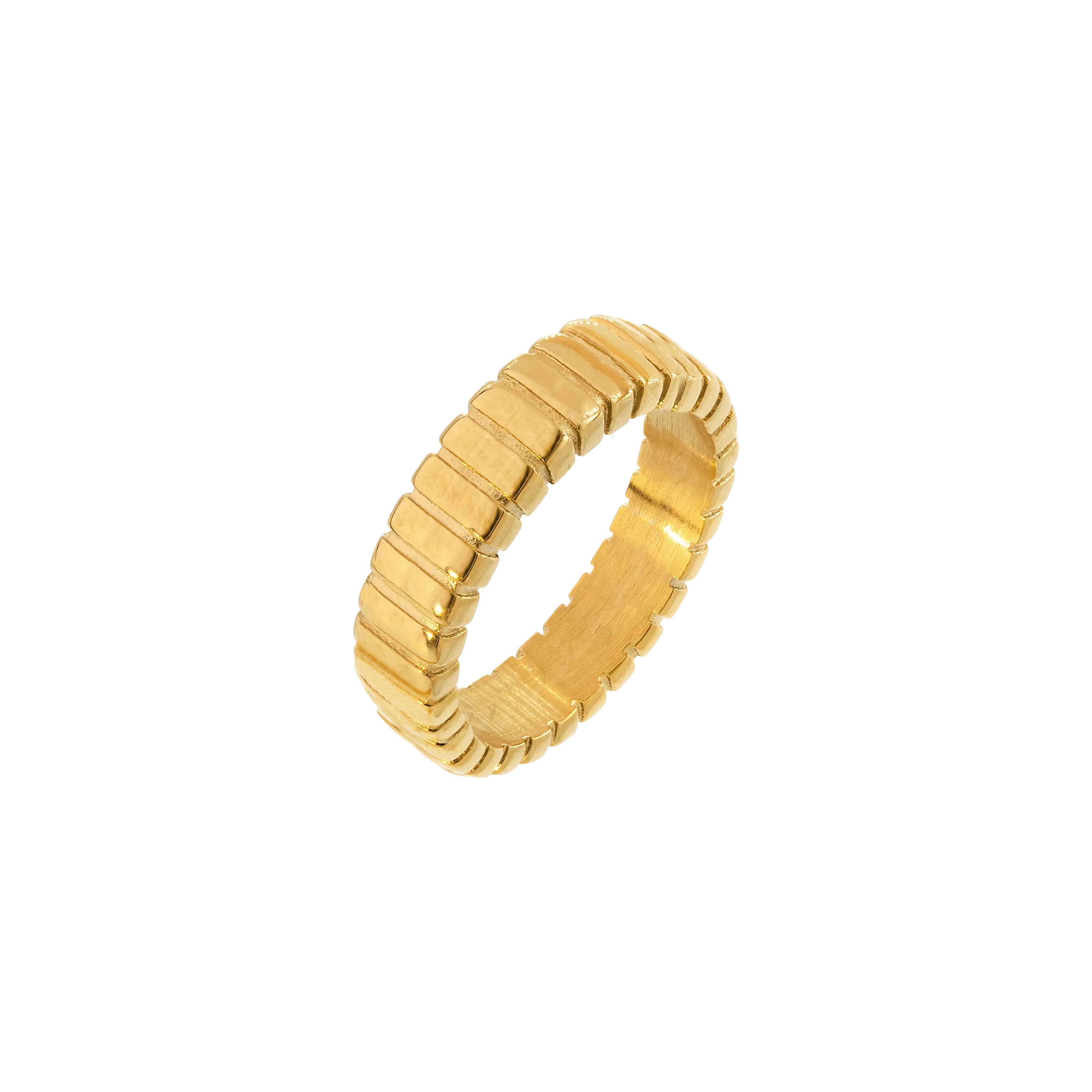 Striped Ring Bold Gold