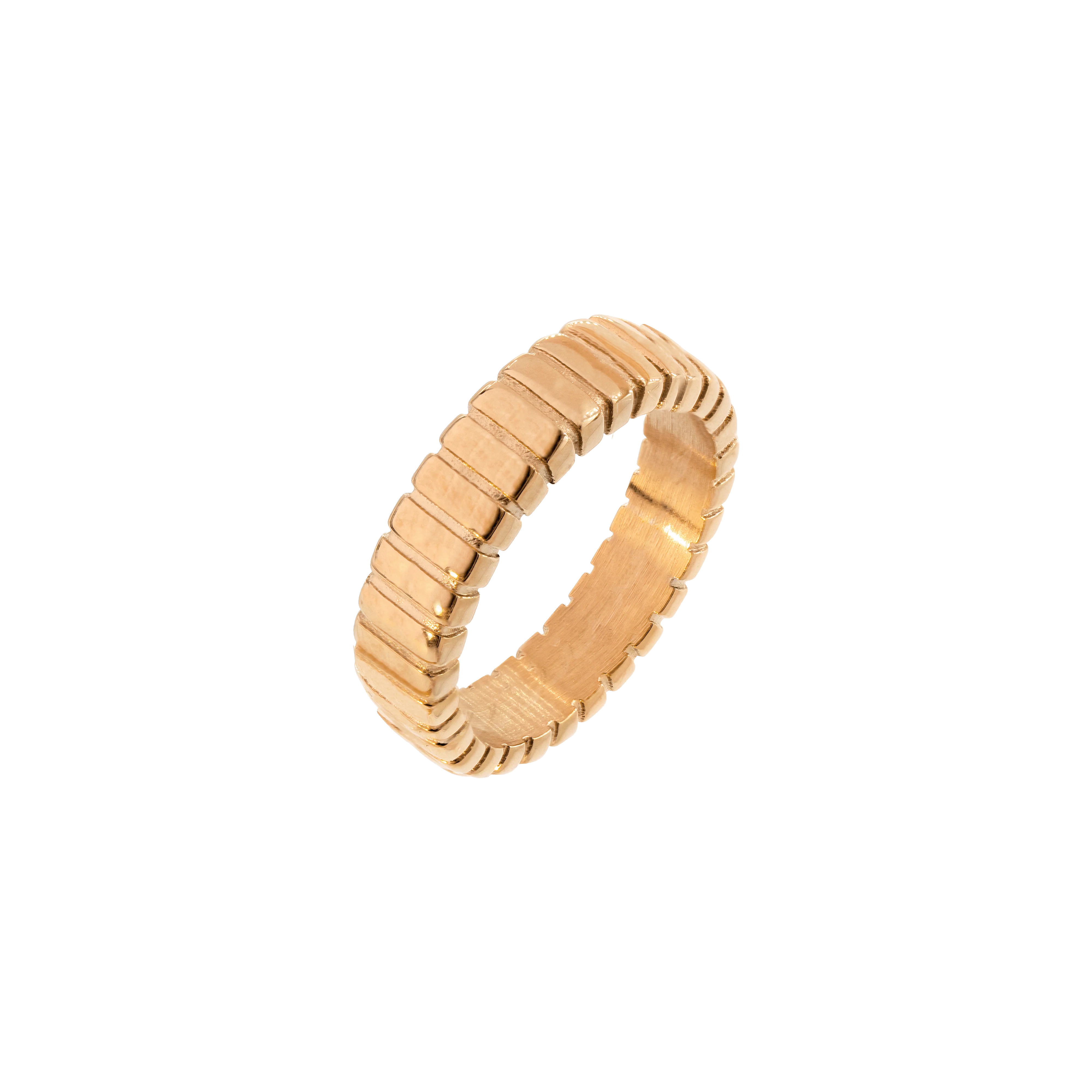 Striped Ring Bold Rose Gold