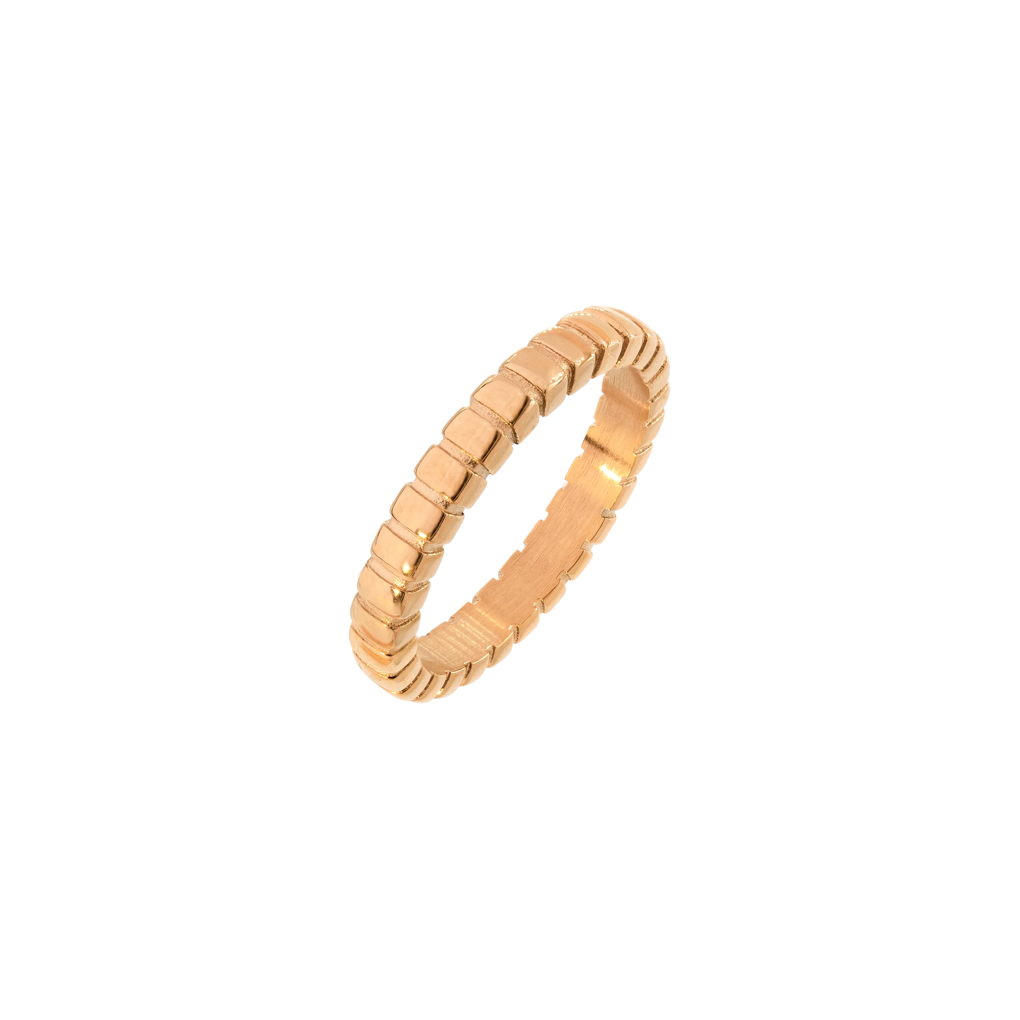 Striped Ring Thin Rose Gold