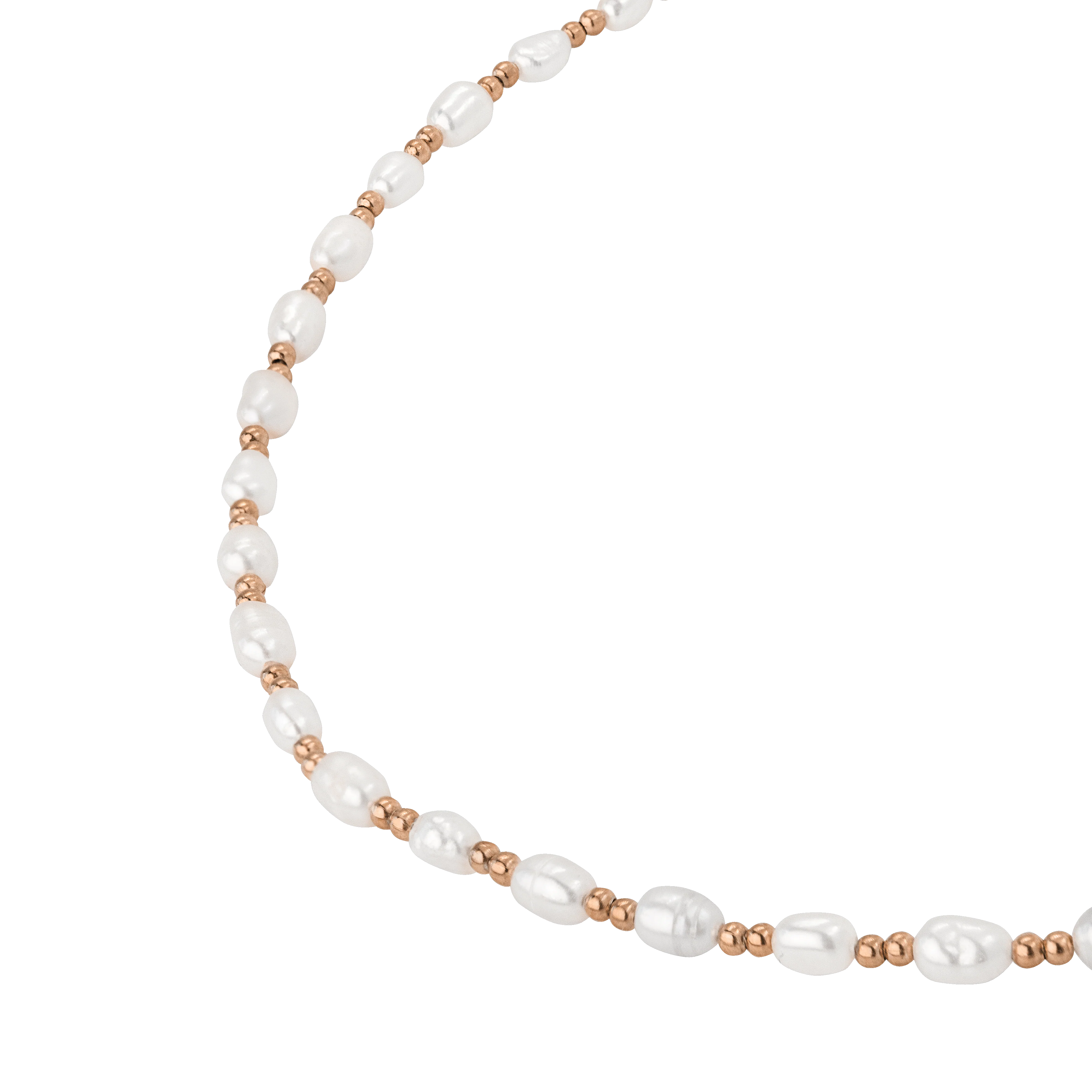 Summertime Pearl Necklace Rose Gold - Image 4