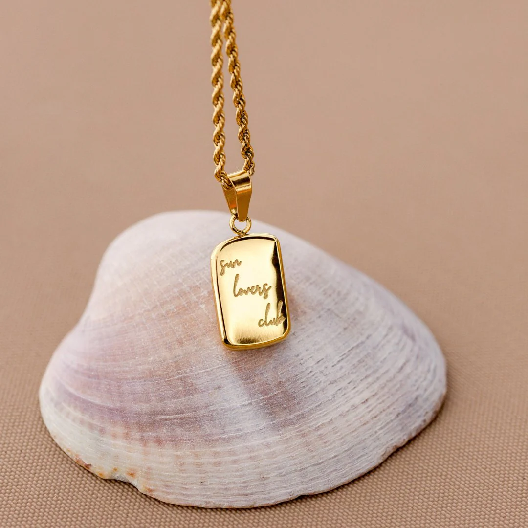 Sun Lover Pendant Necklace Gold - Image 8