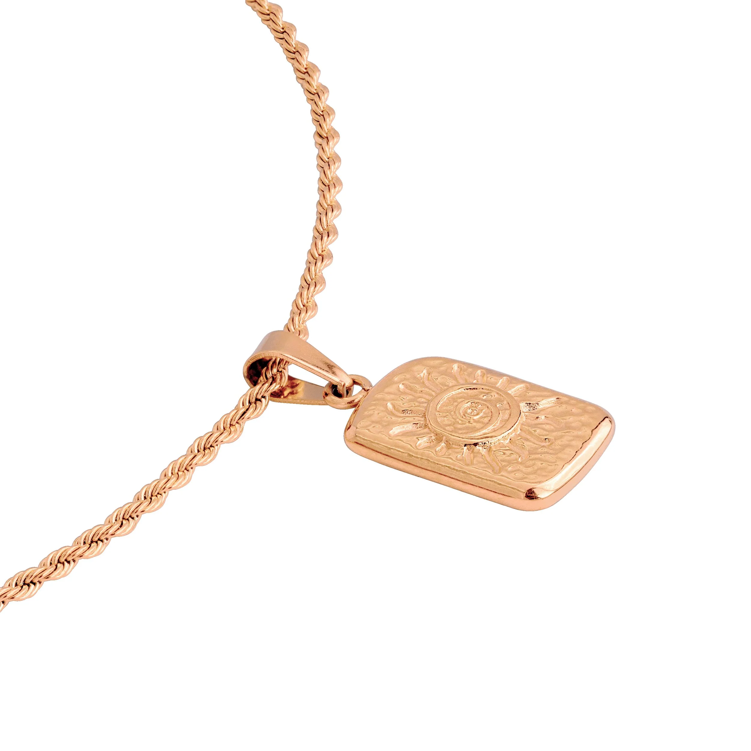 Sun Lover Pendant Necklace Rose Gold - Image 3