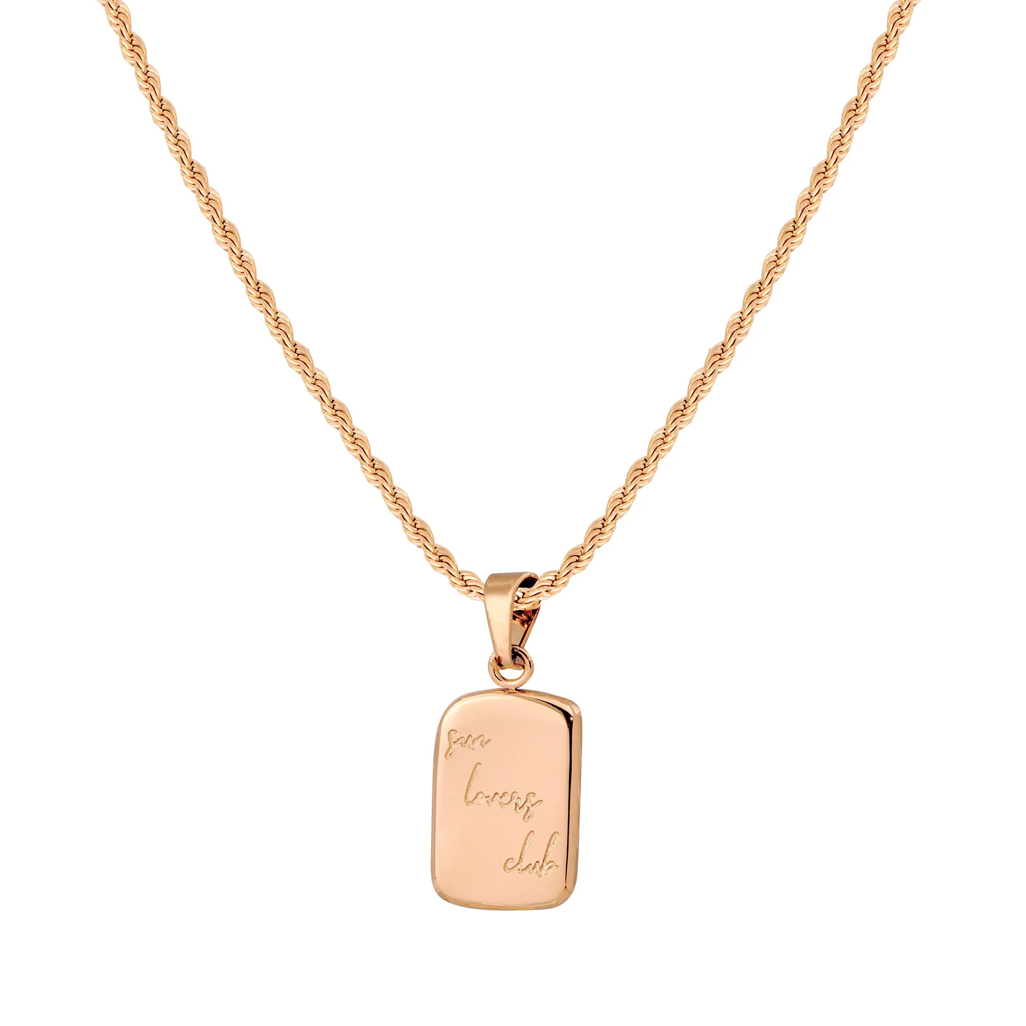 Sun Lover Pendant Necklace Rose Gold - Image 5