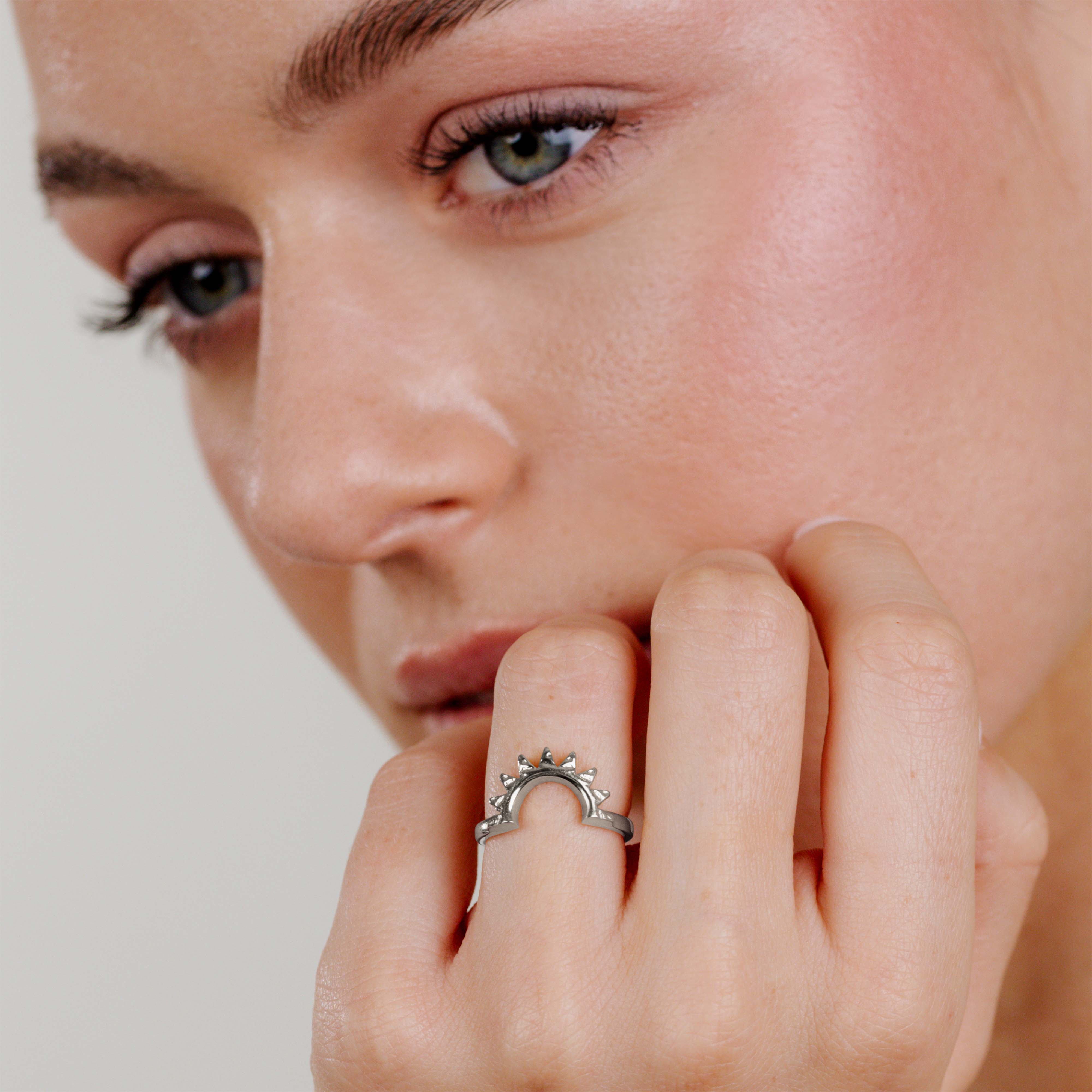 Sun Ray Ring Silver - Image 2