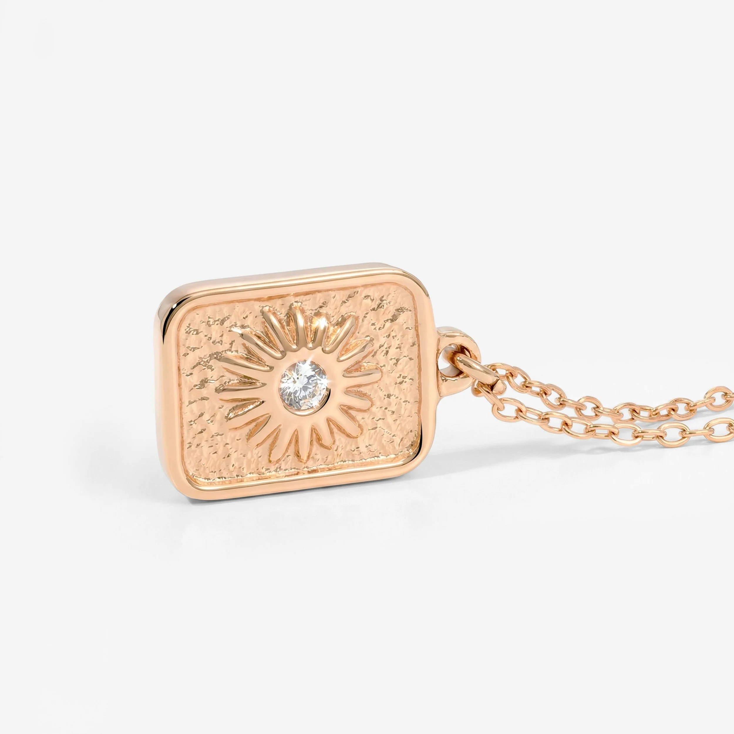 Sun Relic Necklace Rose Gold - Image 4