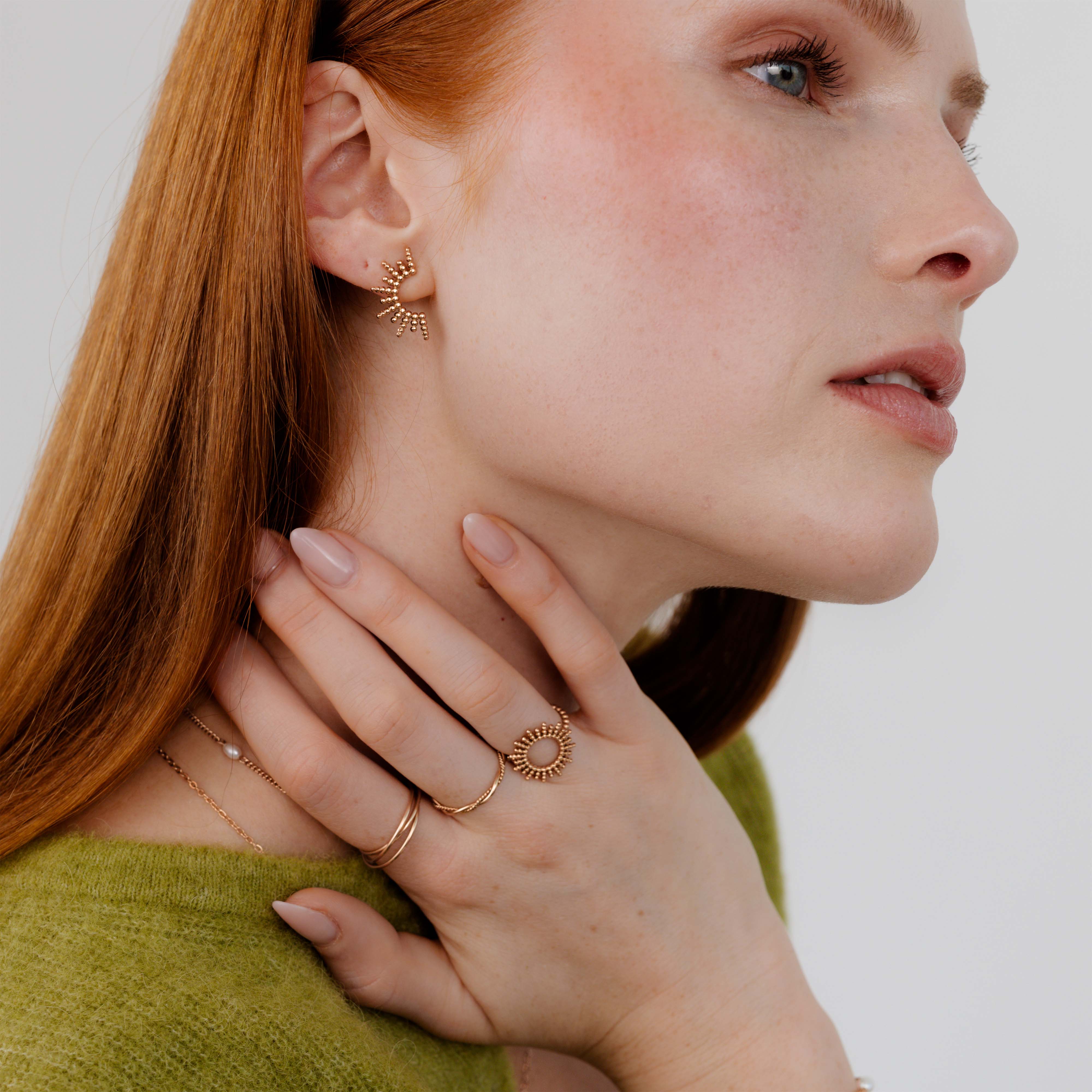 Sunny Earrings Rose Gold - Image 2