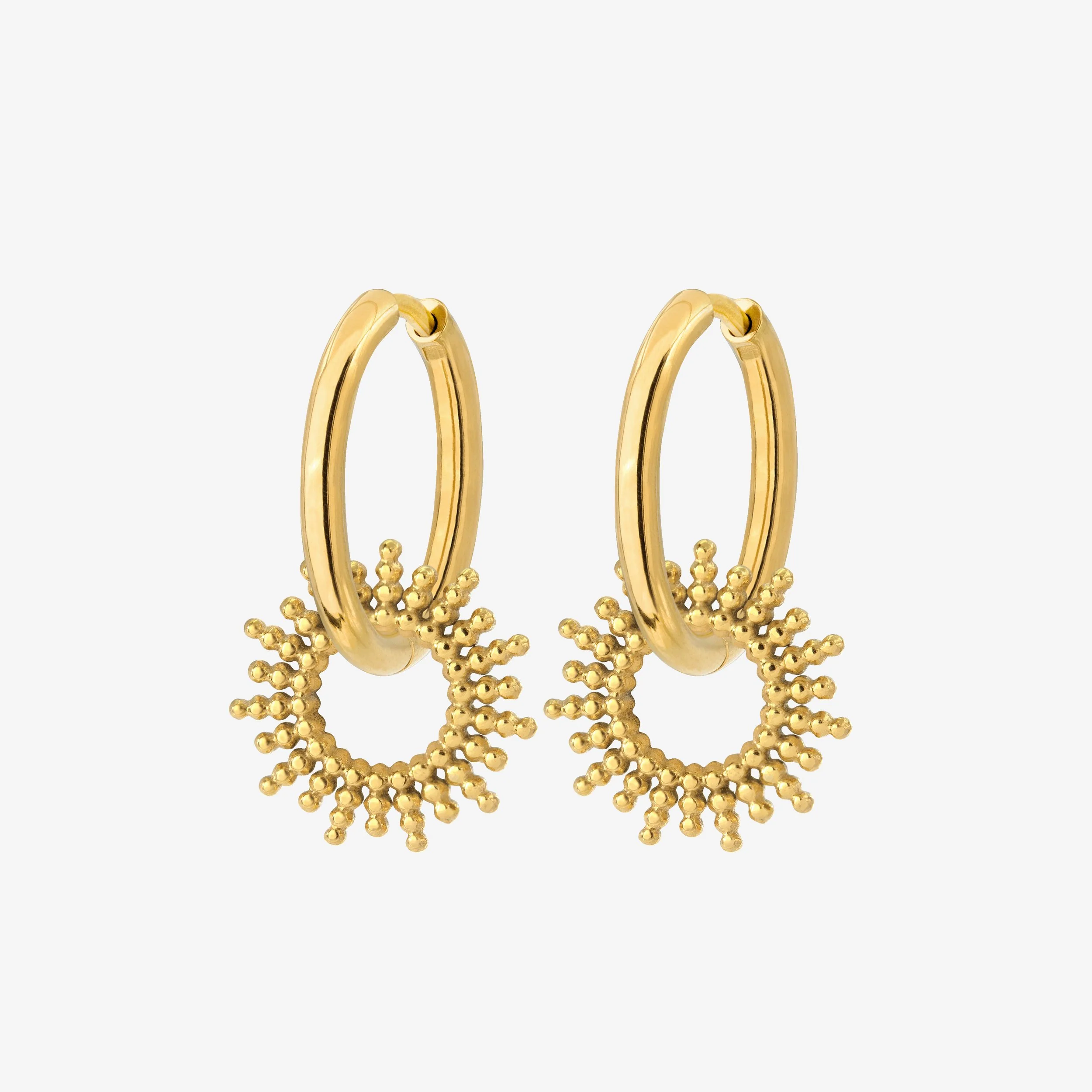 Sunny Hoop Set Medium Gold