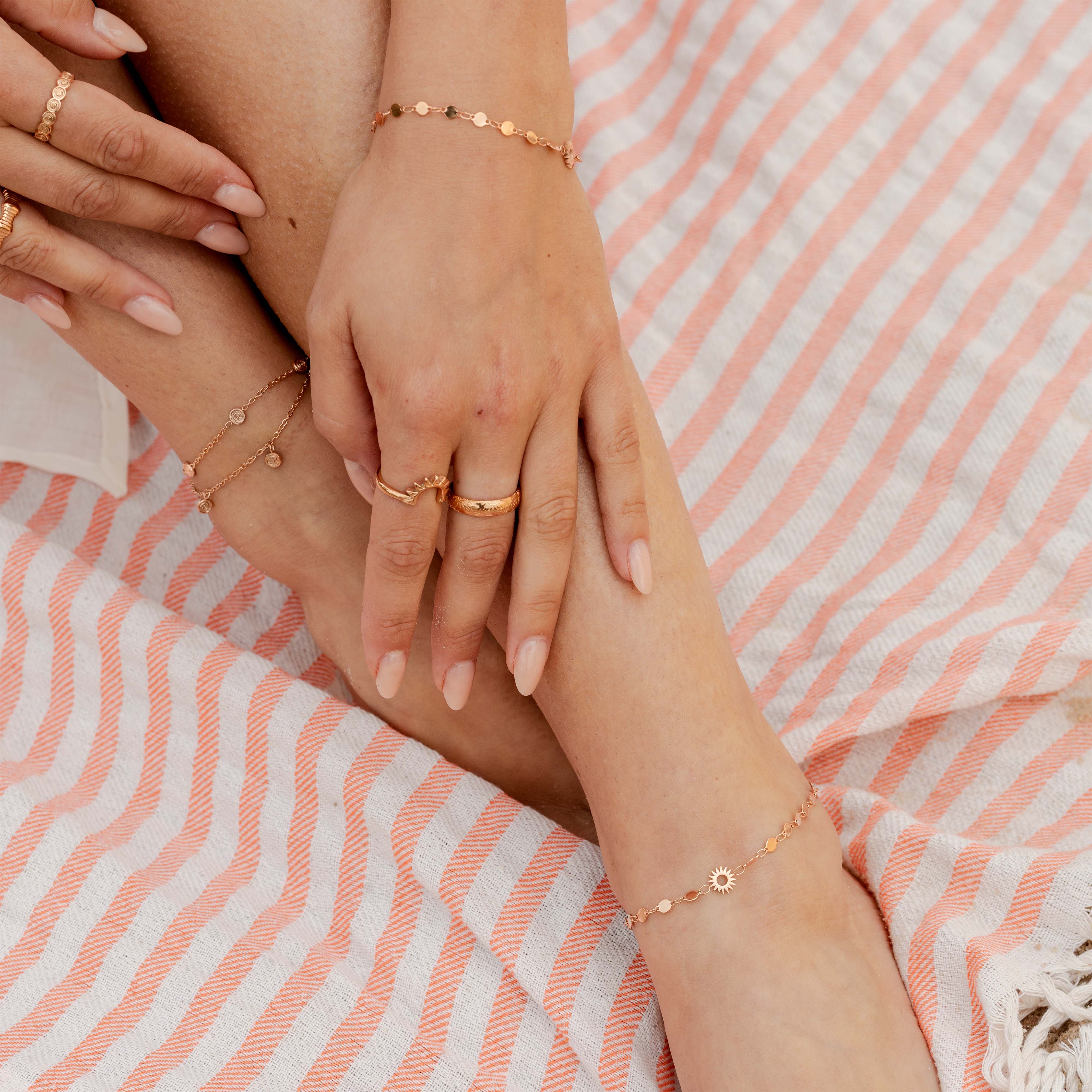Sunny Side Up Anklet Rose Gold - Image 2