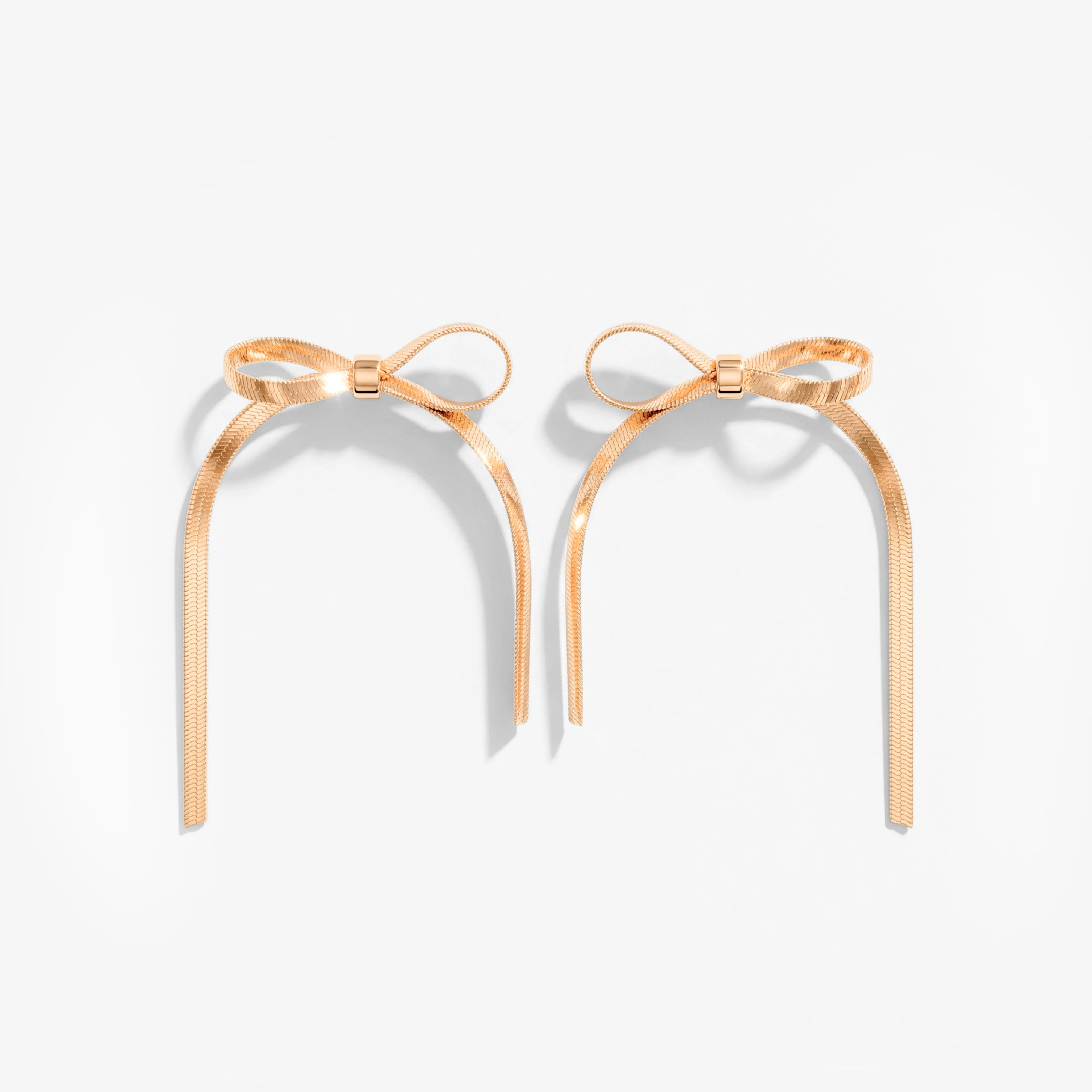 Sweet Bow Earrings Rose Gold