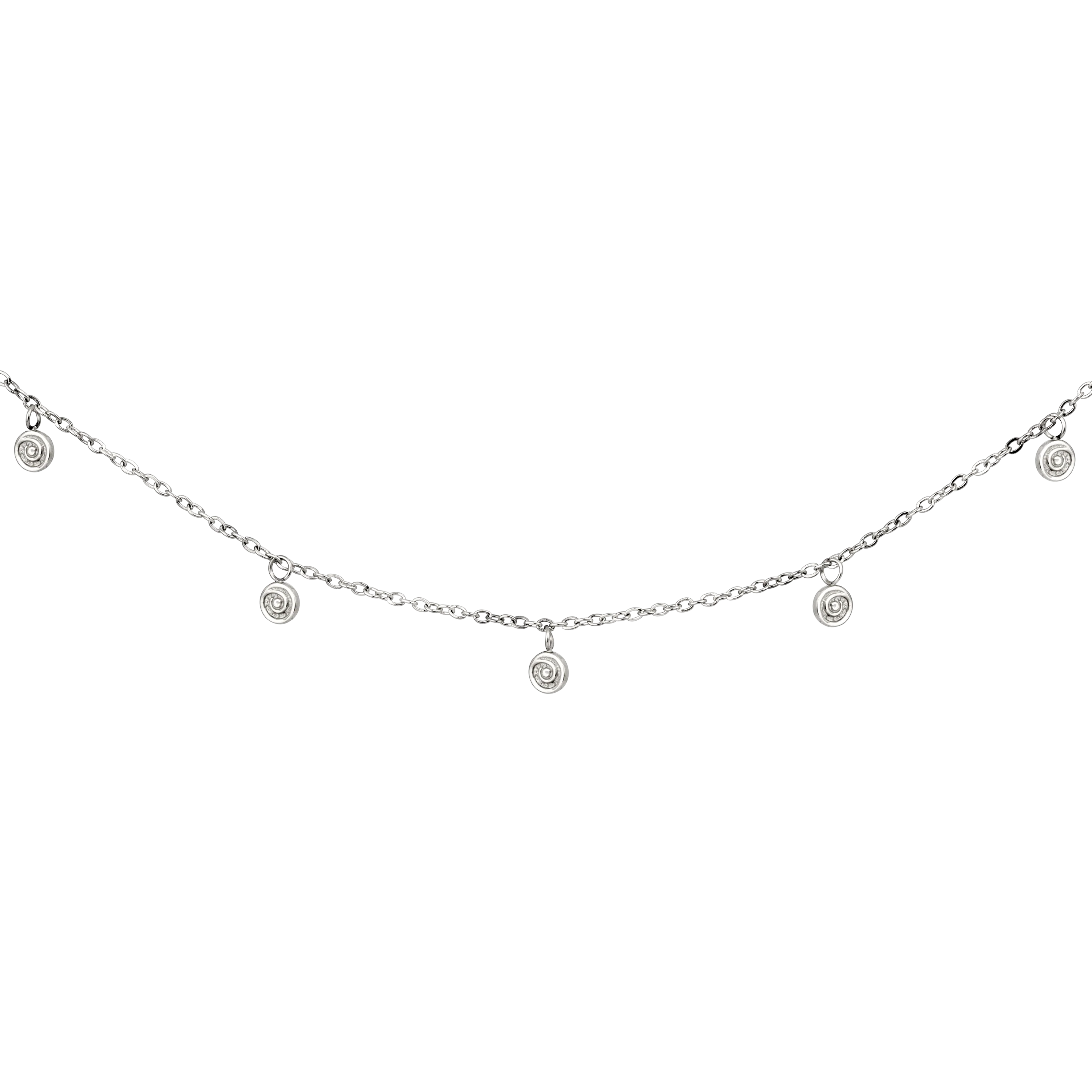 Swirl'n Choker Silver