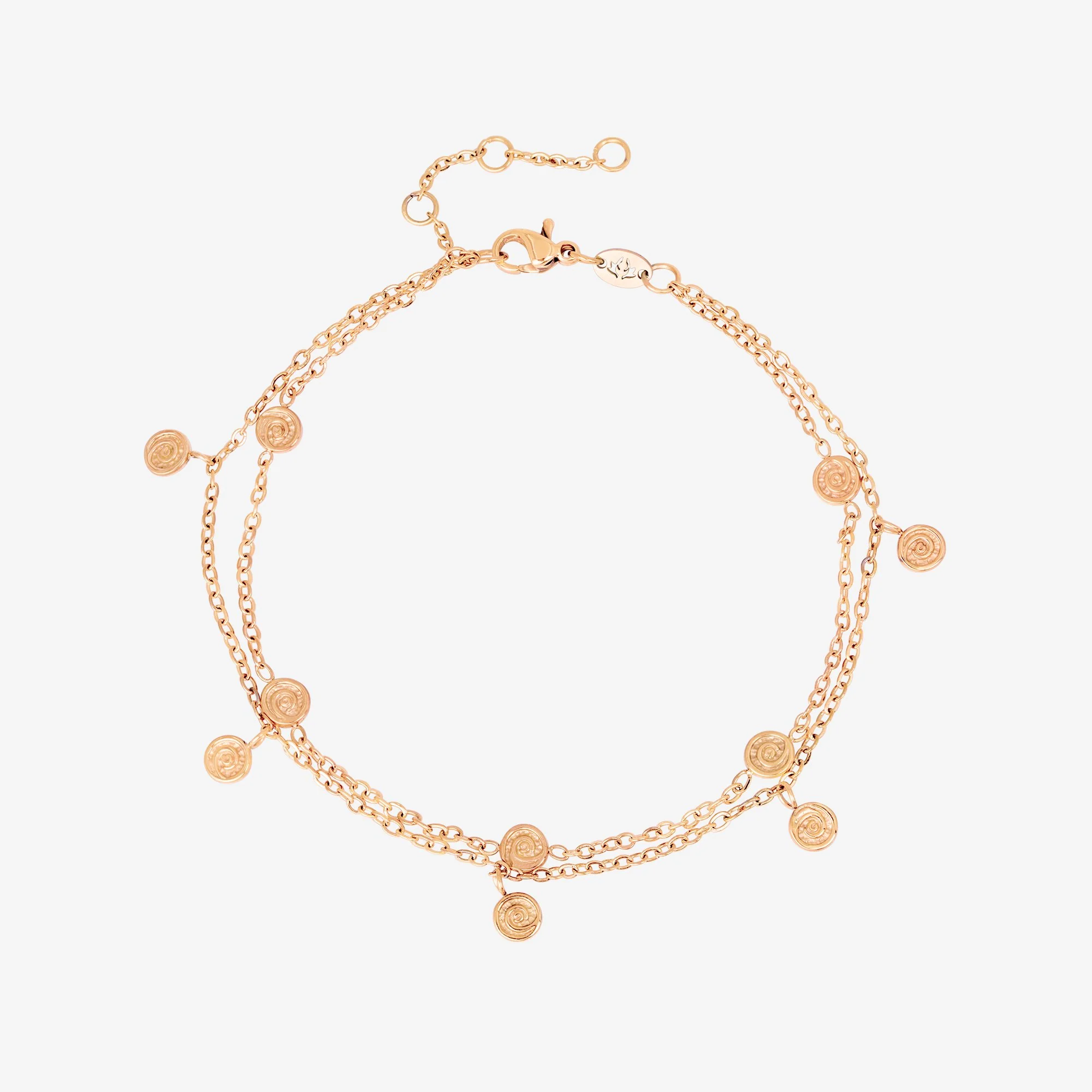 Swirl'n Double Bracelet Rose Gold
