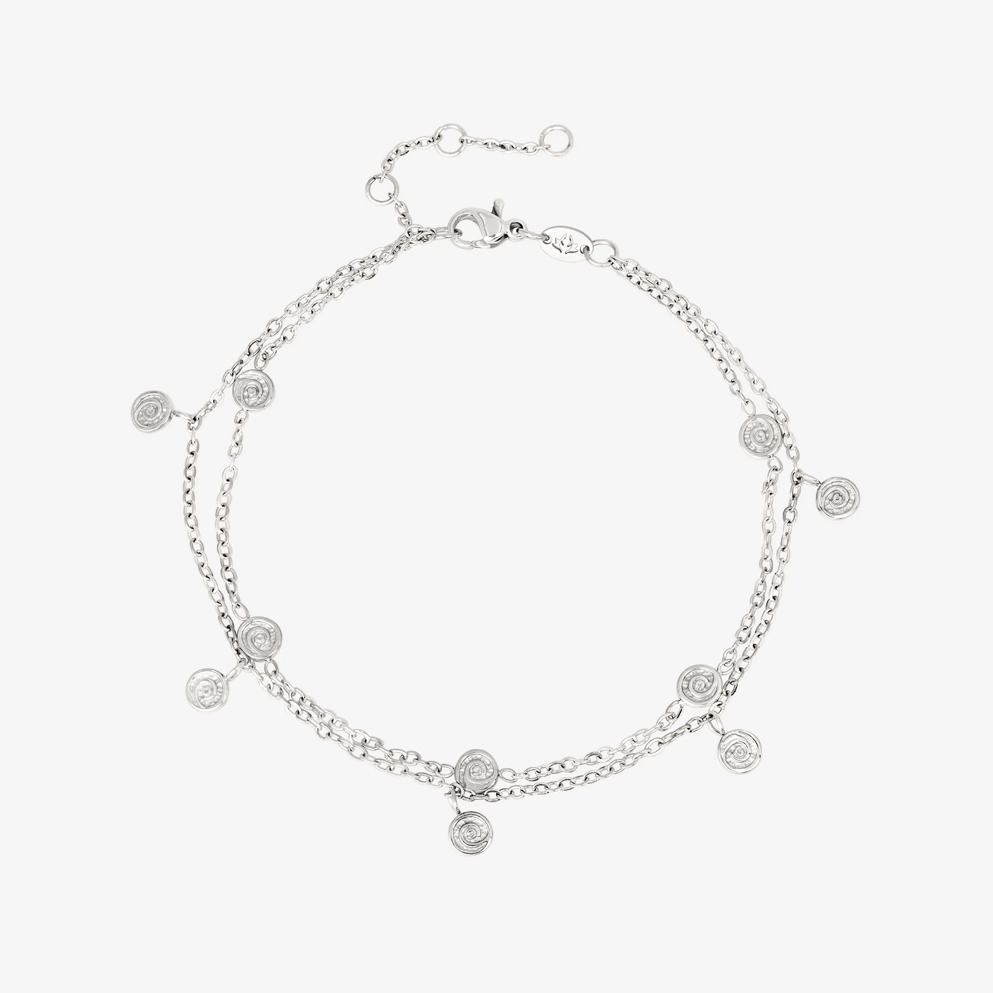 Swirl'n Double Bracelet Silver