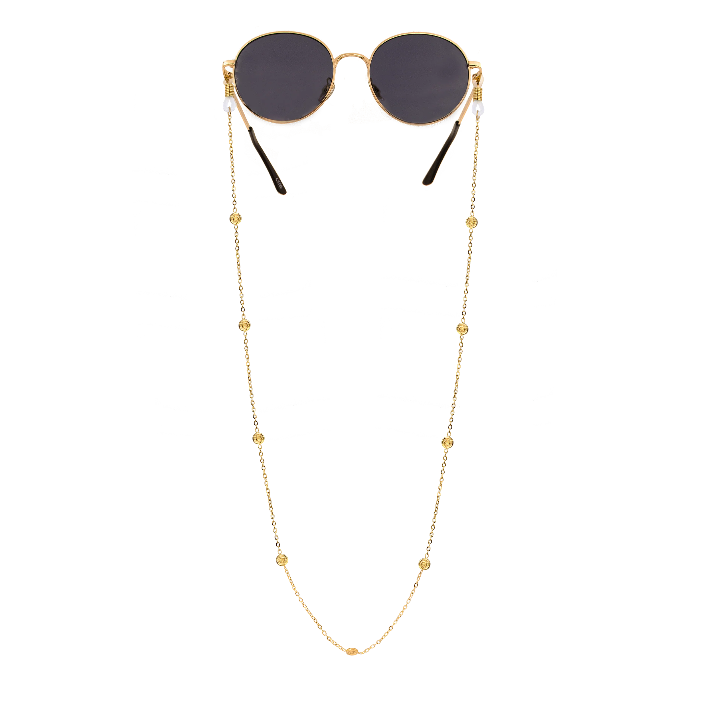 Swirl'n Sunglasses Chain Gold