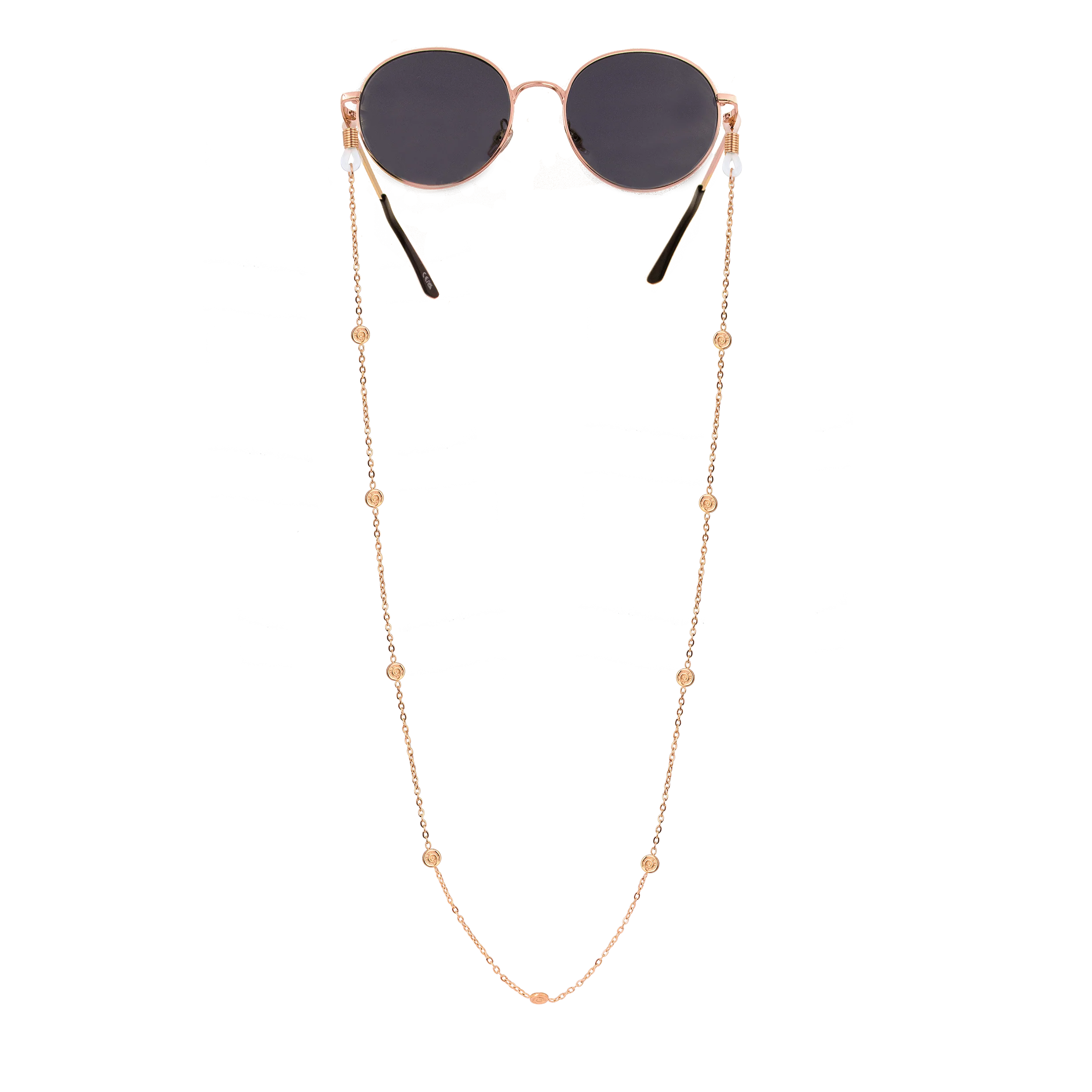 Swirl'n Sunglasses Chain Oro Rosa