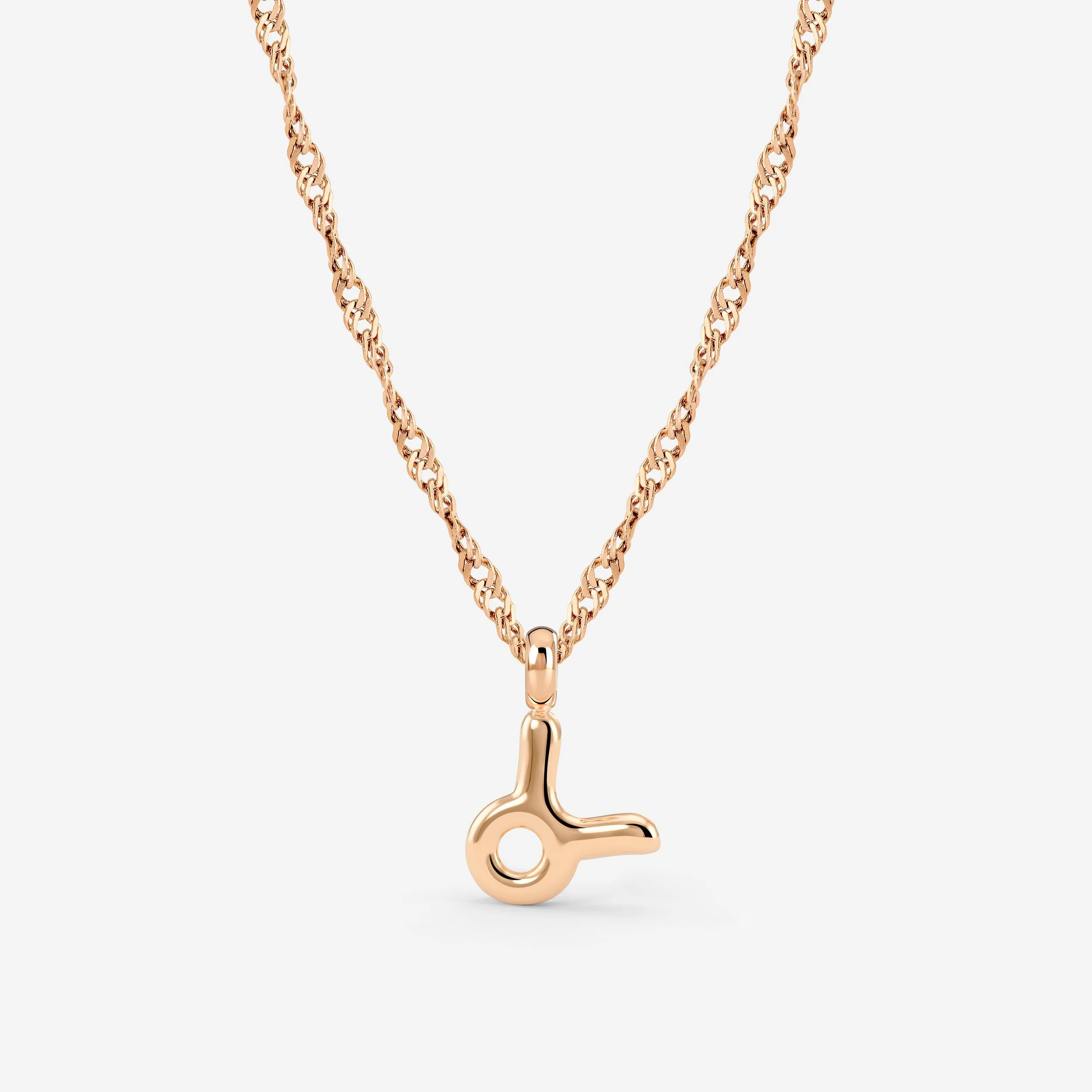 Taurus Bubble Necklace Rose Gold