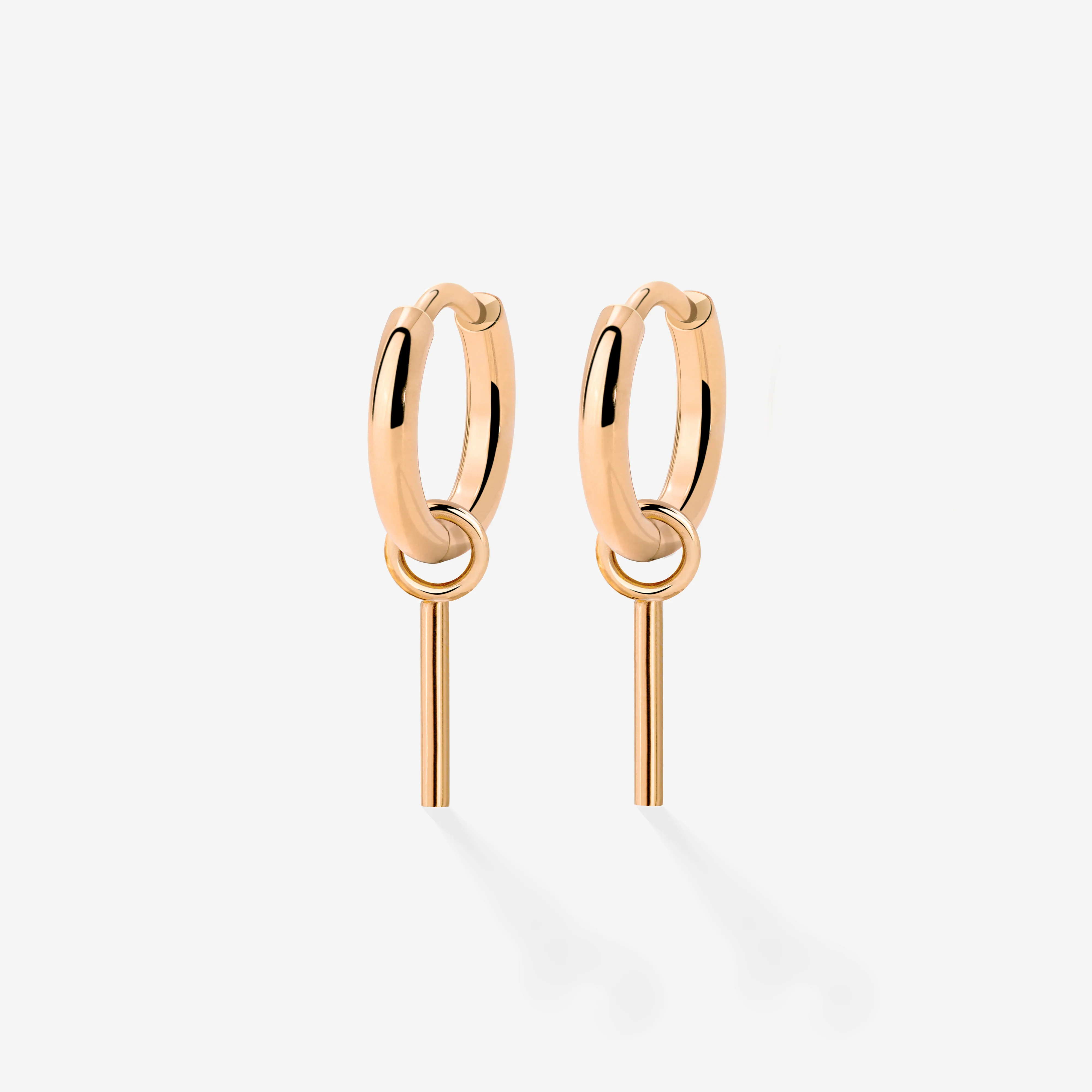 The Spine Hoop Set Baby Rose Gold