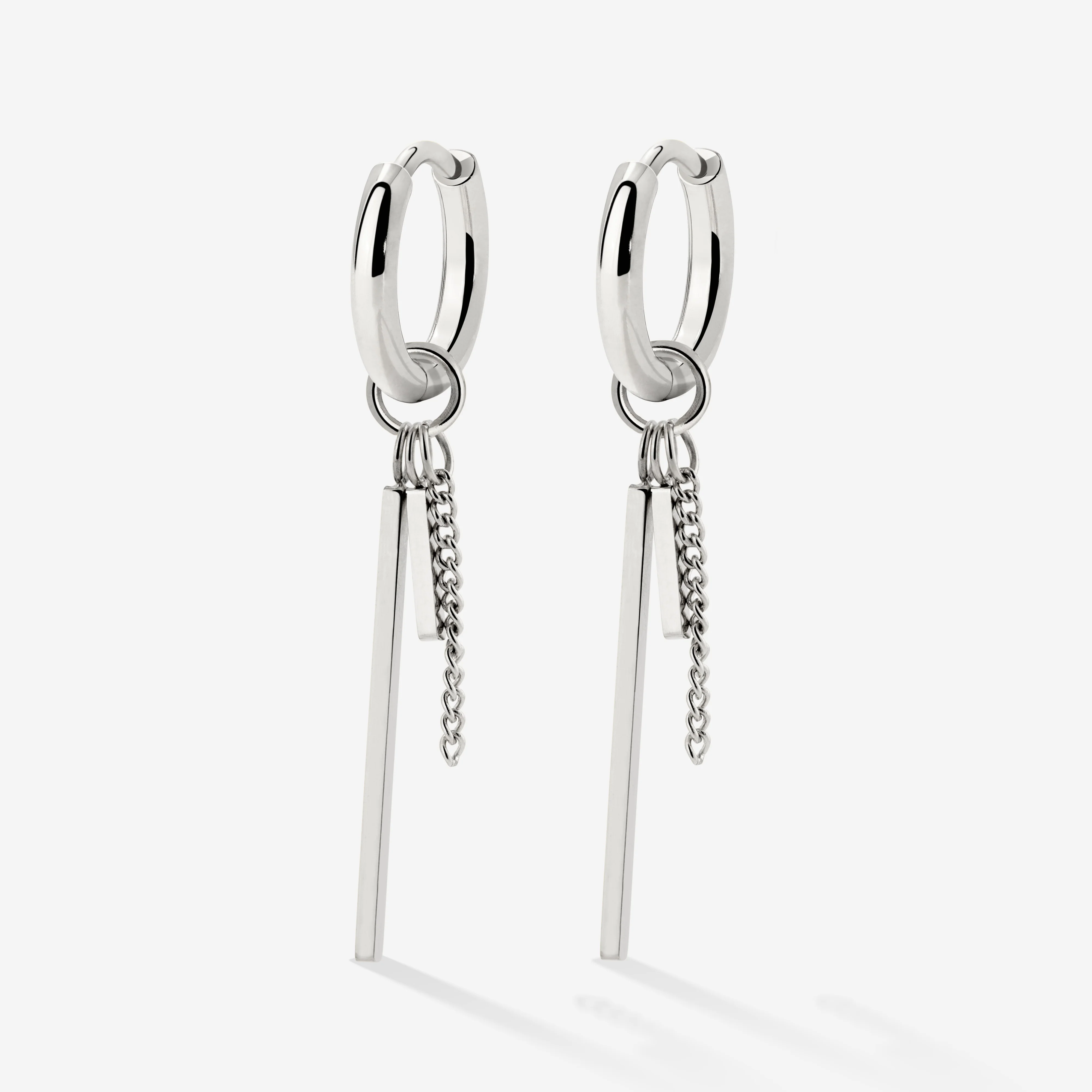 This and That Hoop Set Small Silver