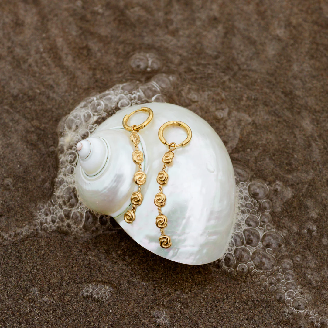 Tides of Time Hoop Set Small Gold - Image 4
