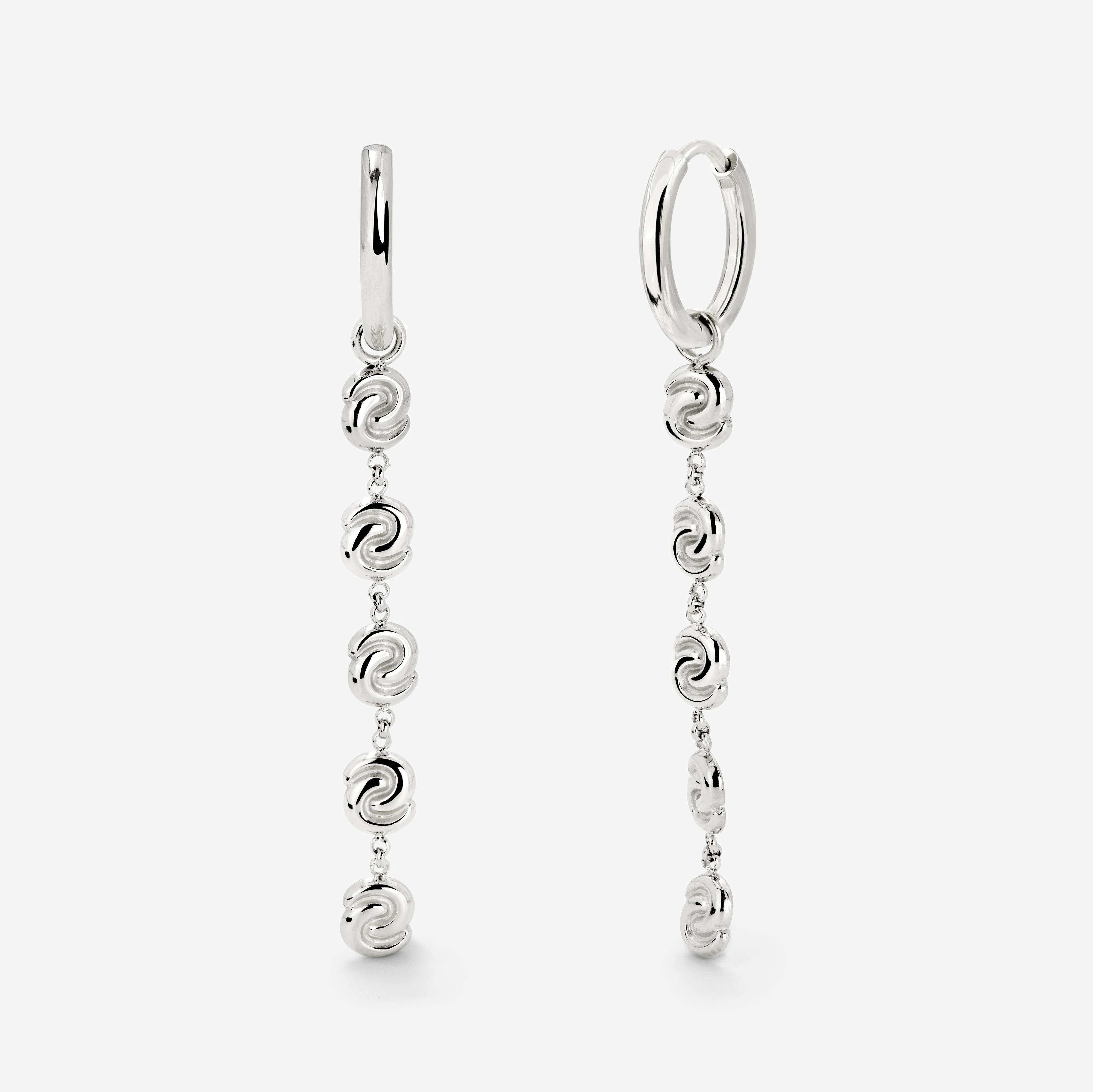 Tides of Time Hoop Set Small Silver
