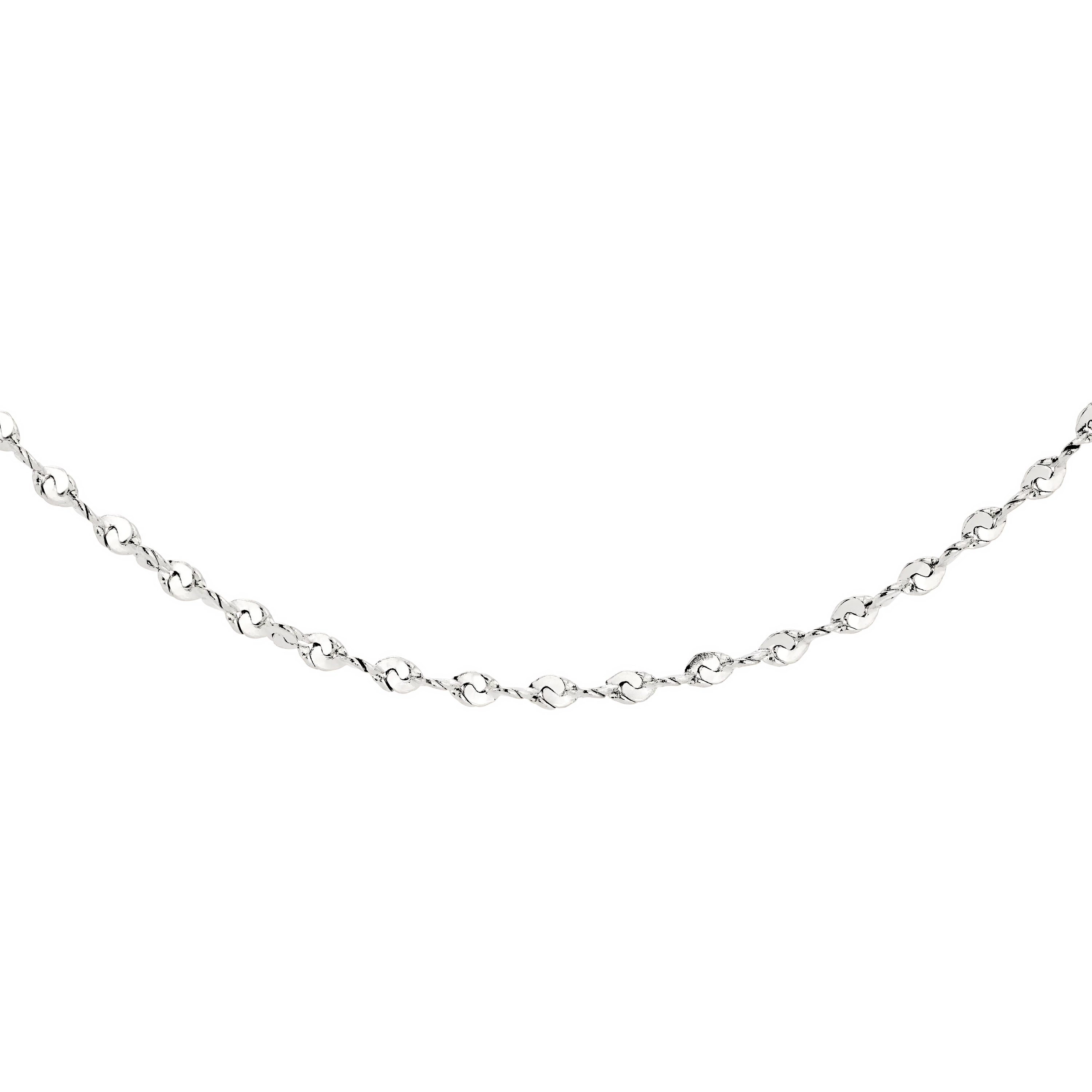 Tinsel Chain Necklace Silver