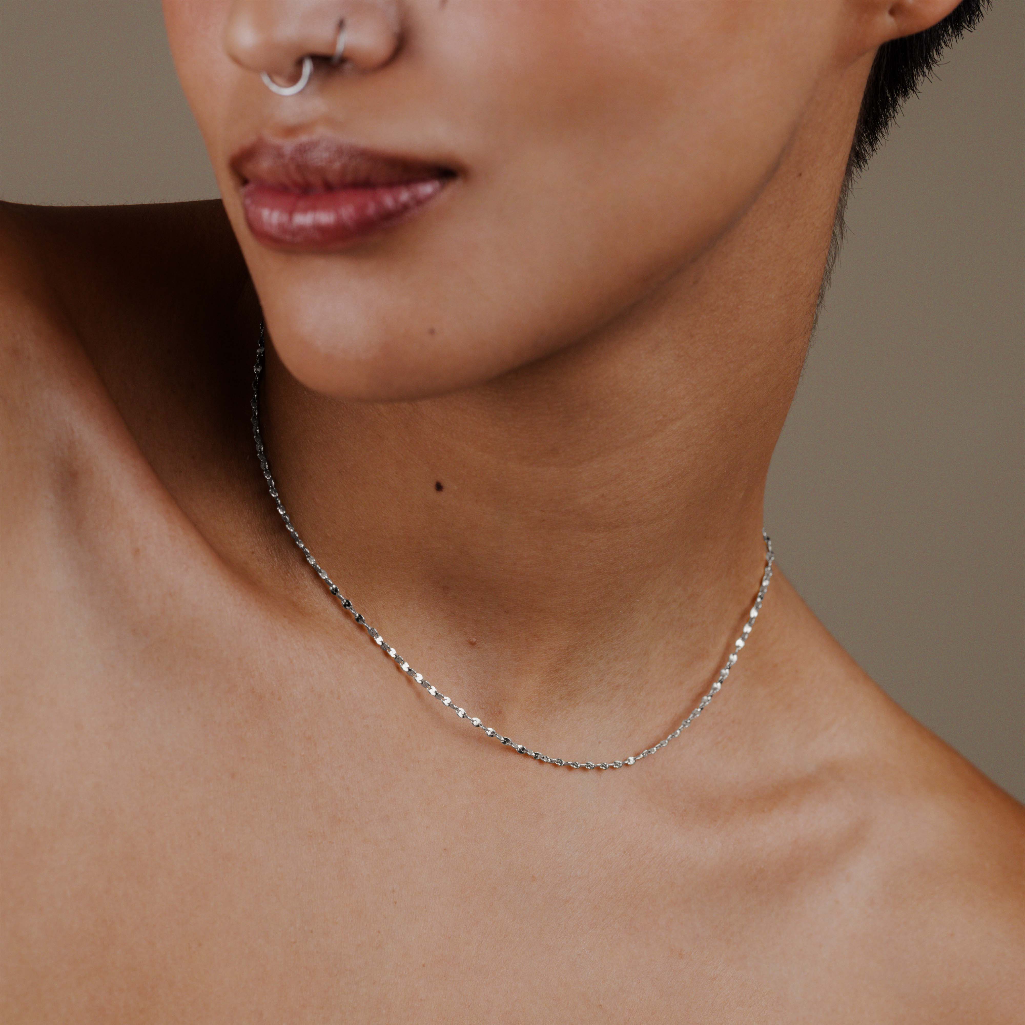 Tinsel Chain Necklace Silver - Image 2