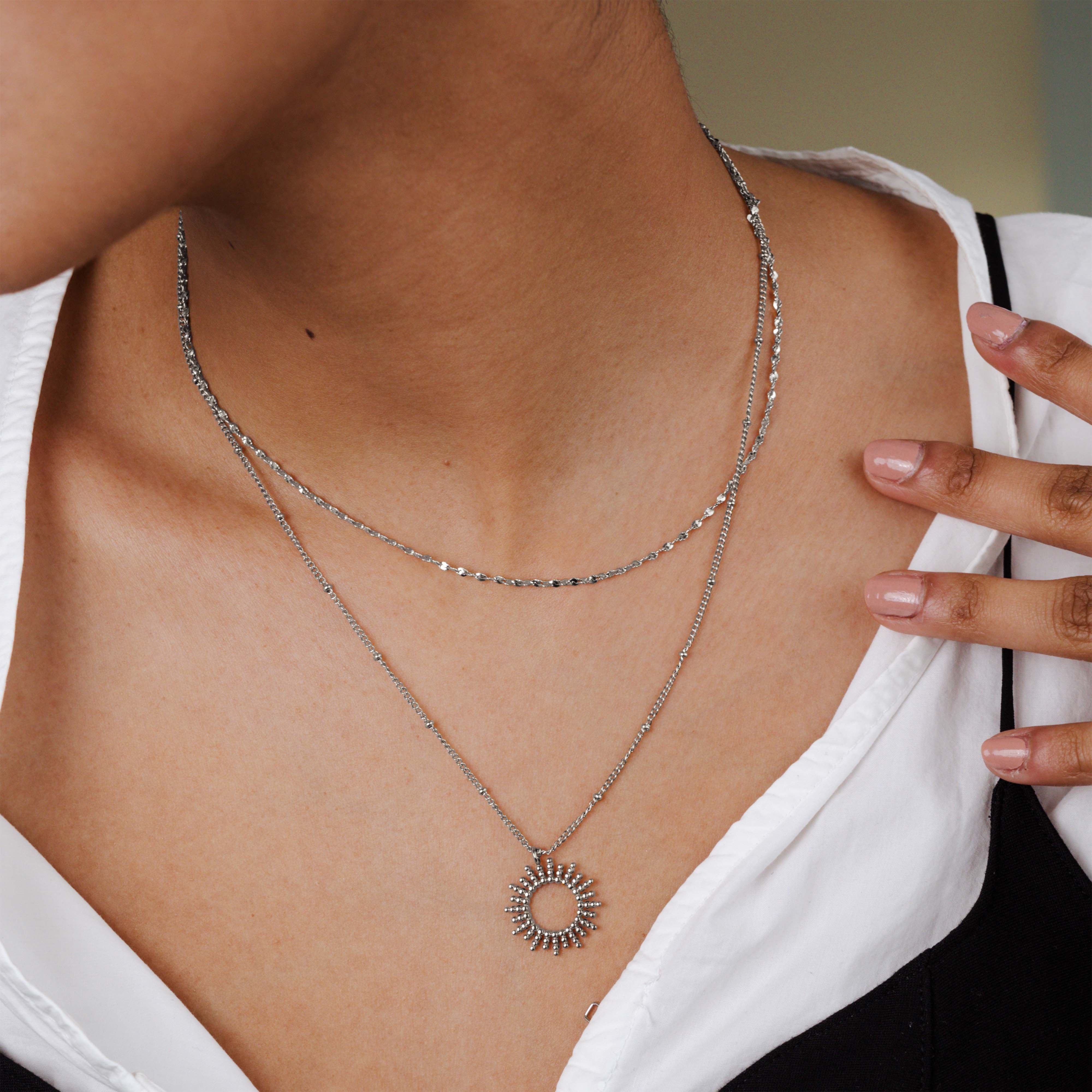 Tinsel Chain Necklace Silver - Image 3