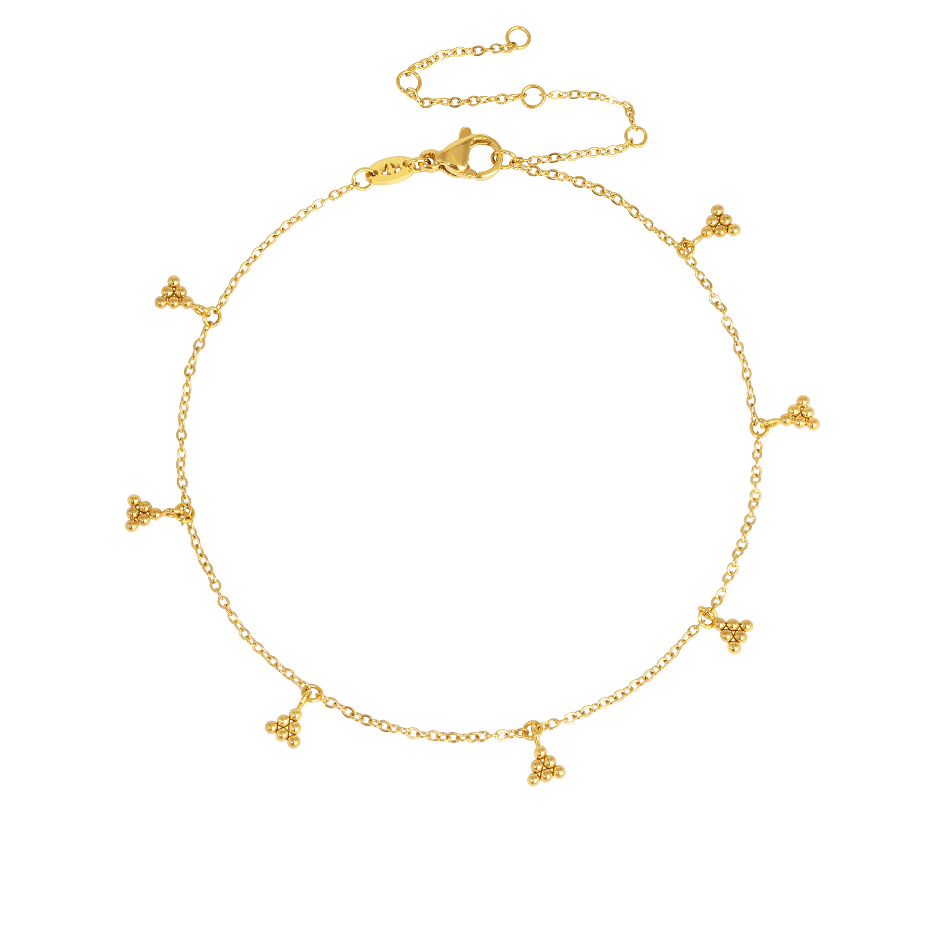 Tiny Beads Anklet Gold