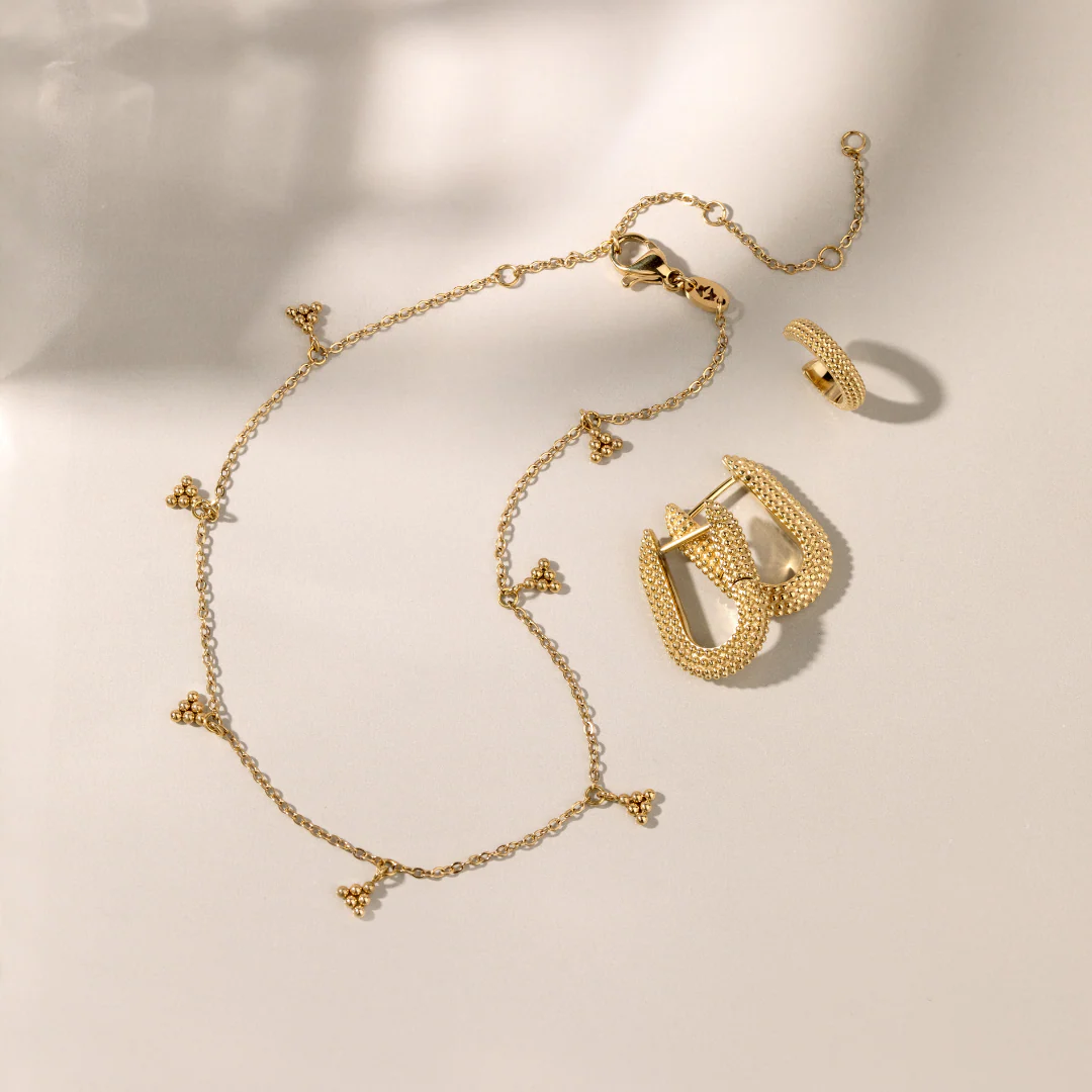 Tiny Beads Anklet Gold - Image 4
