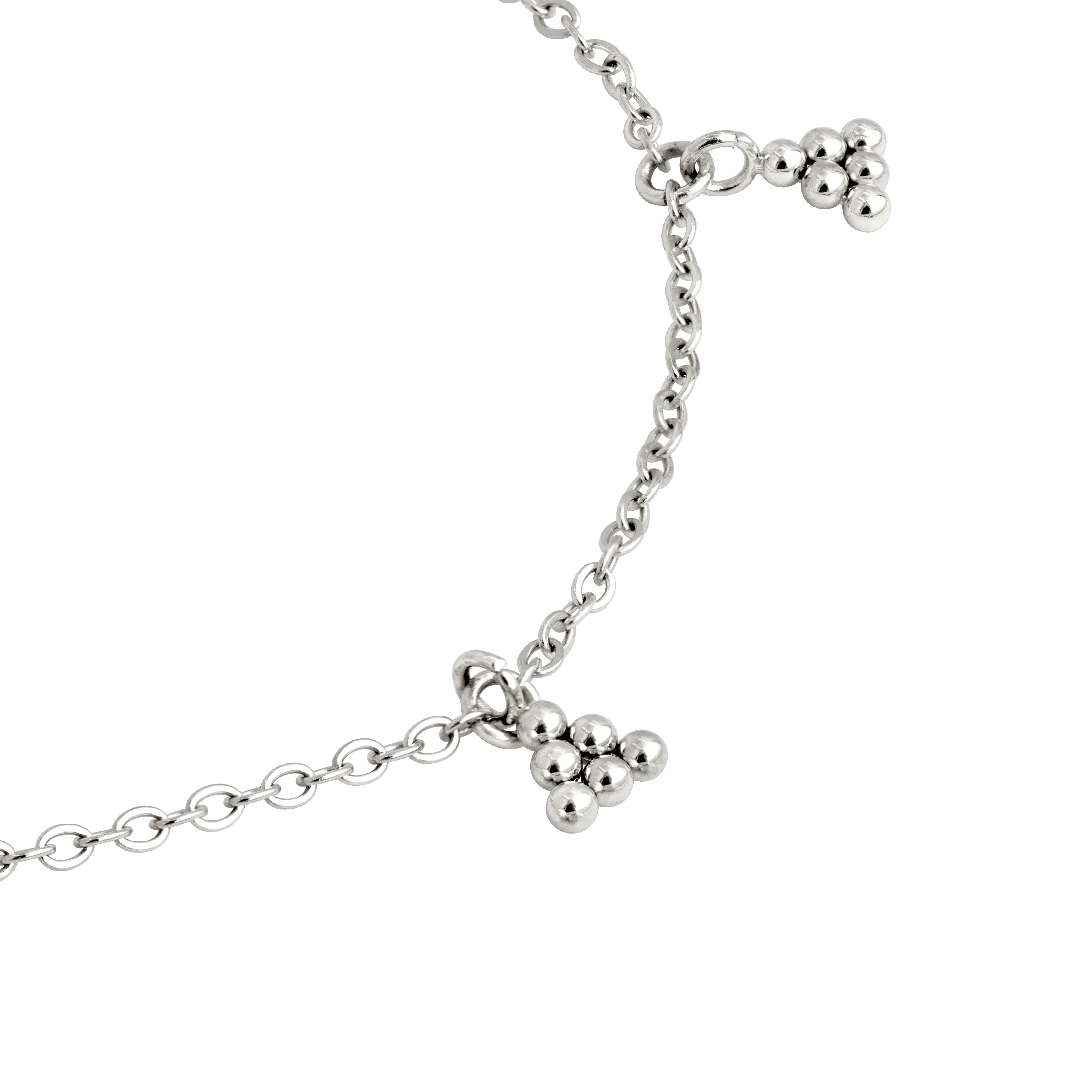 Tiny Beads Anklet Silver - Image 3