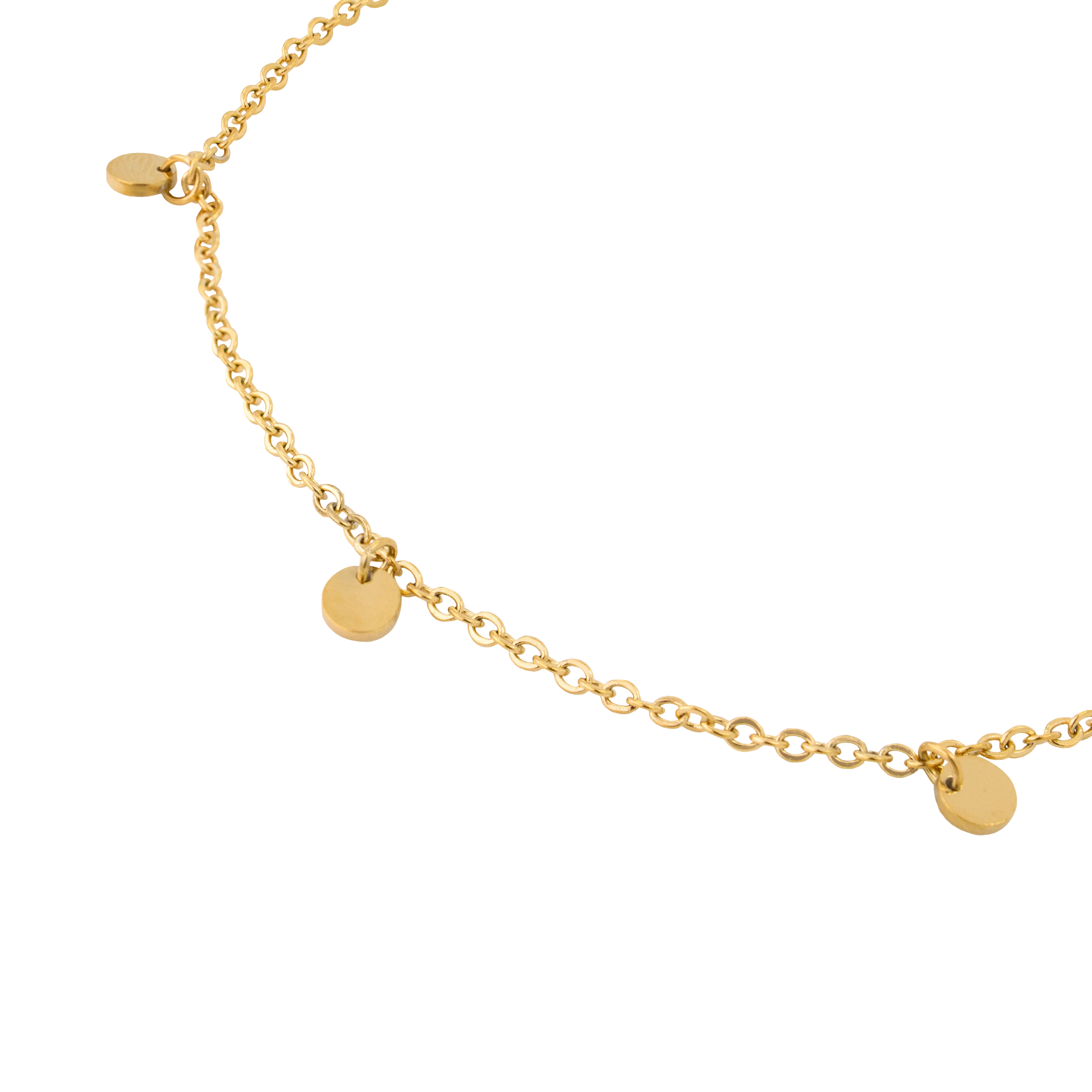 Tiny Coin Anklet Gold - Image 4