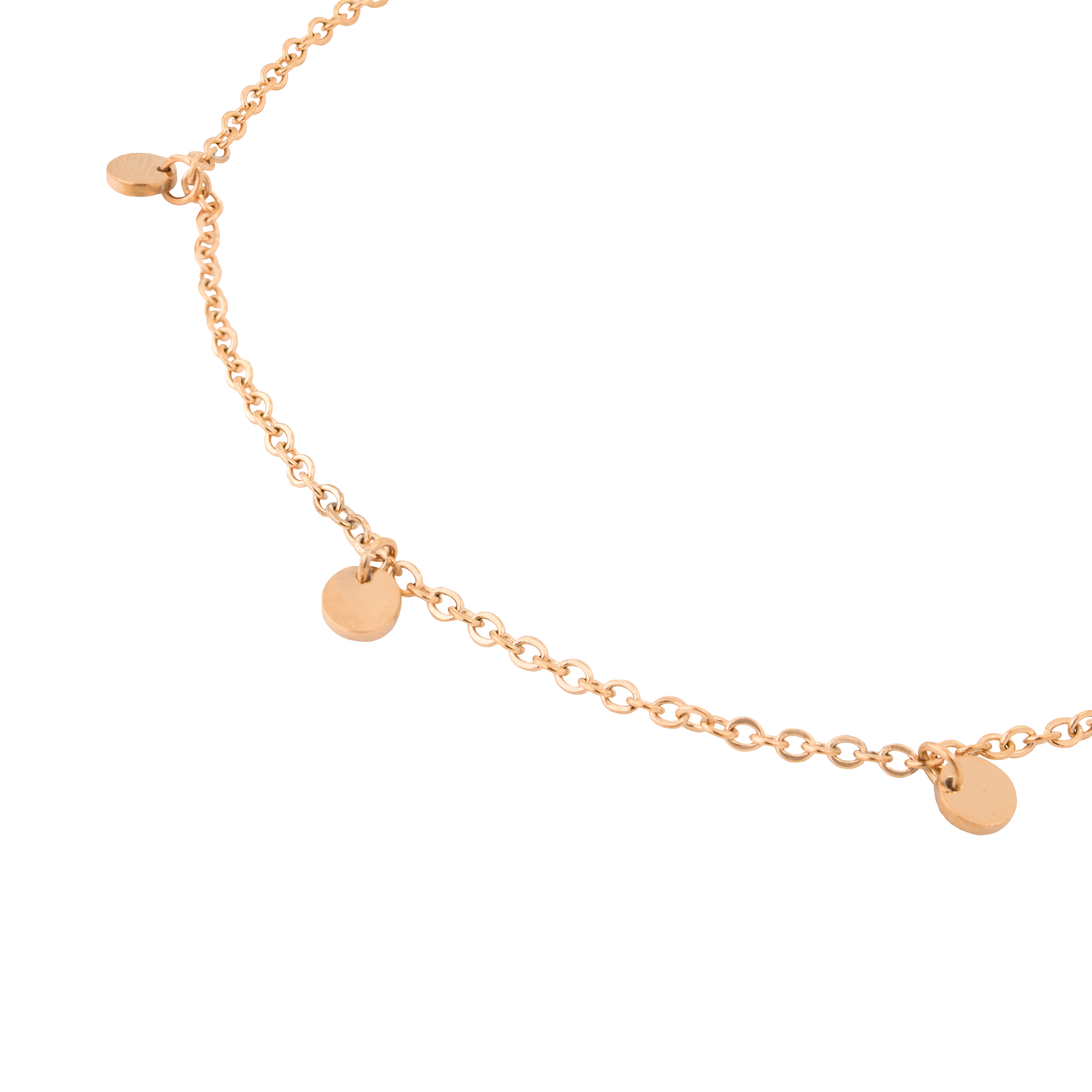 Tiny Coin Anklet Rose Gold - Image 4
